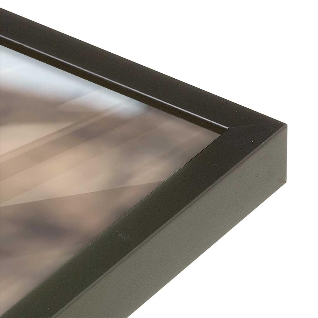 [Color:Satin Black], Picture of art in a Satin Black frame at an angle