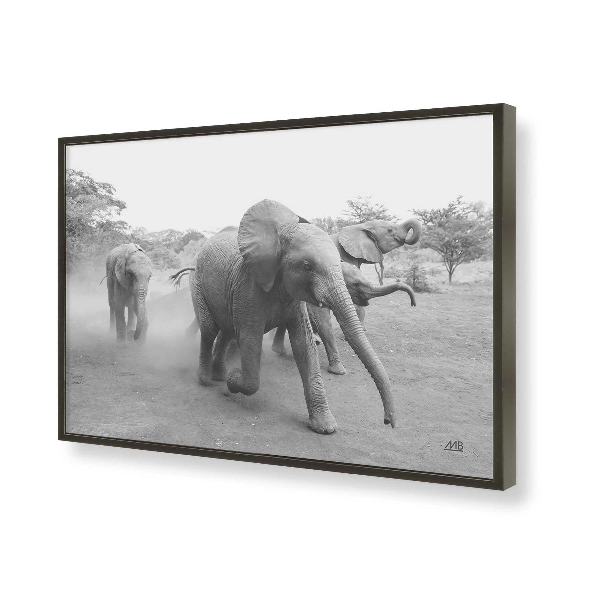 [Color:Satin Black], Picture of art in a Satin Black frame of the corner