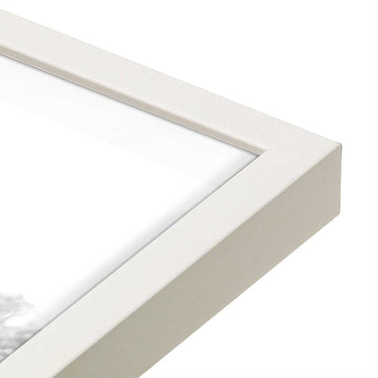 [Color:Opaque White], Picture of art in a Opaque White frame at an angle