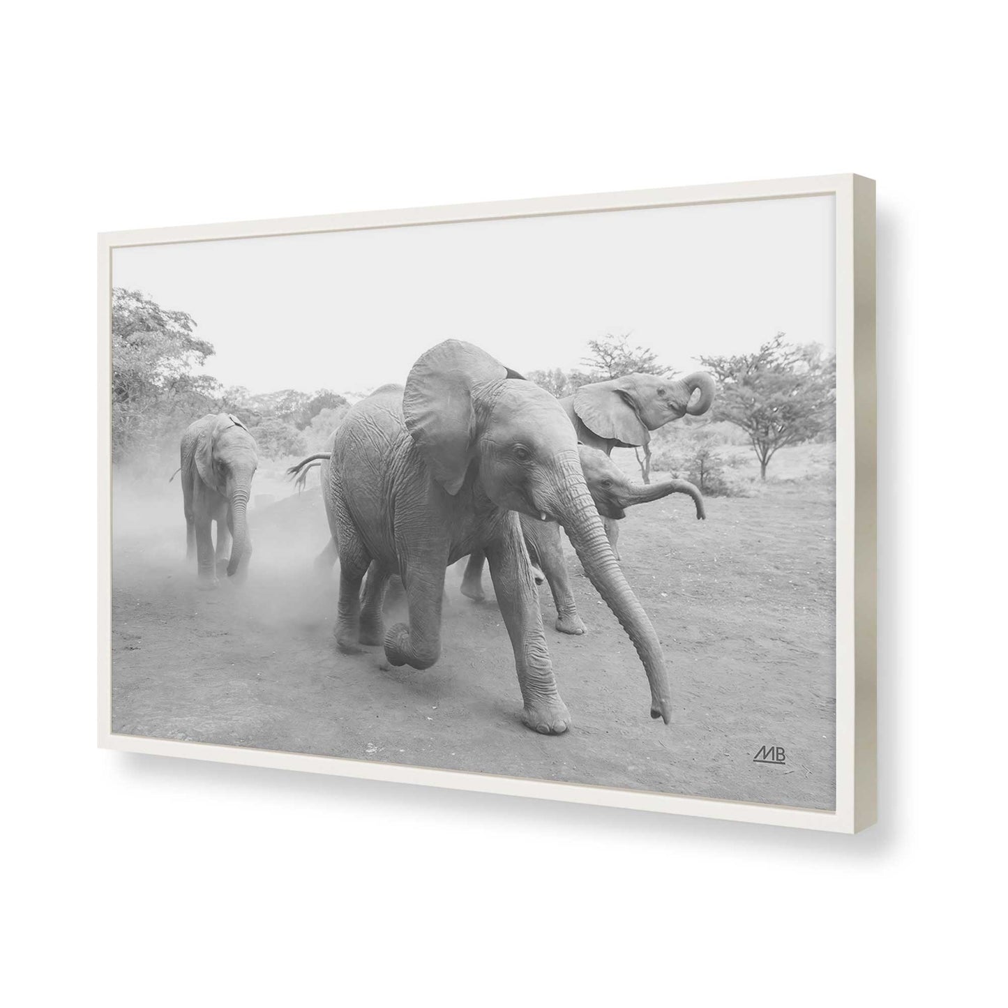 [Color:Opaque White], Picture of art in a Opaque White frame of the corner