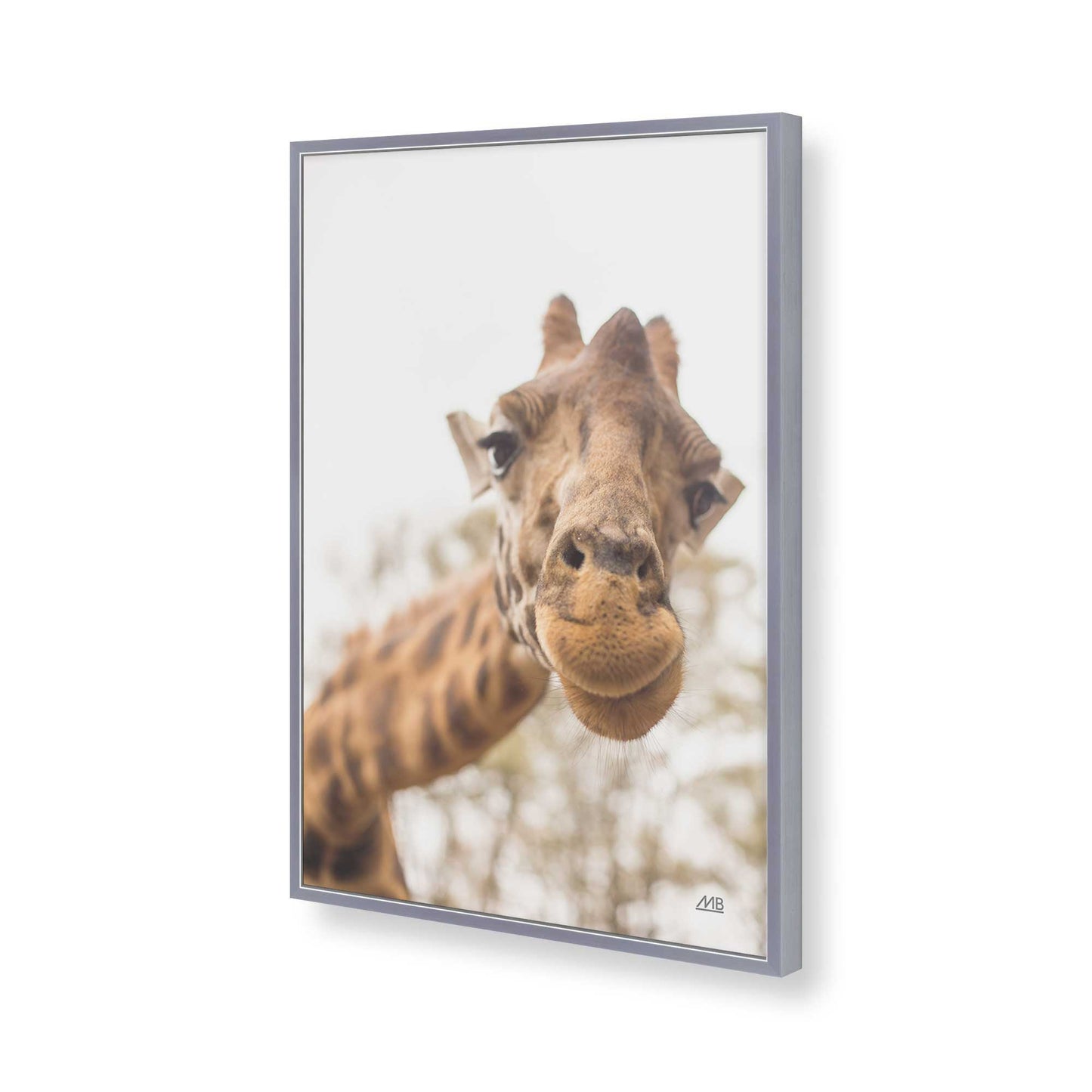 [Color:Polished Chrome], Picture of art in a Polished Chrome frame of the corner
