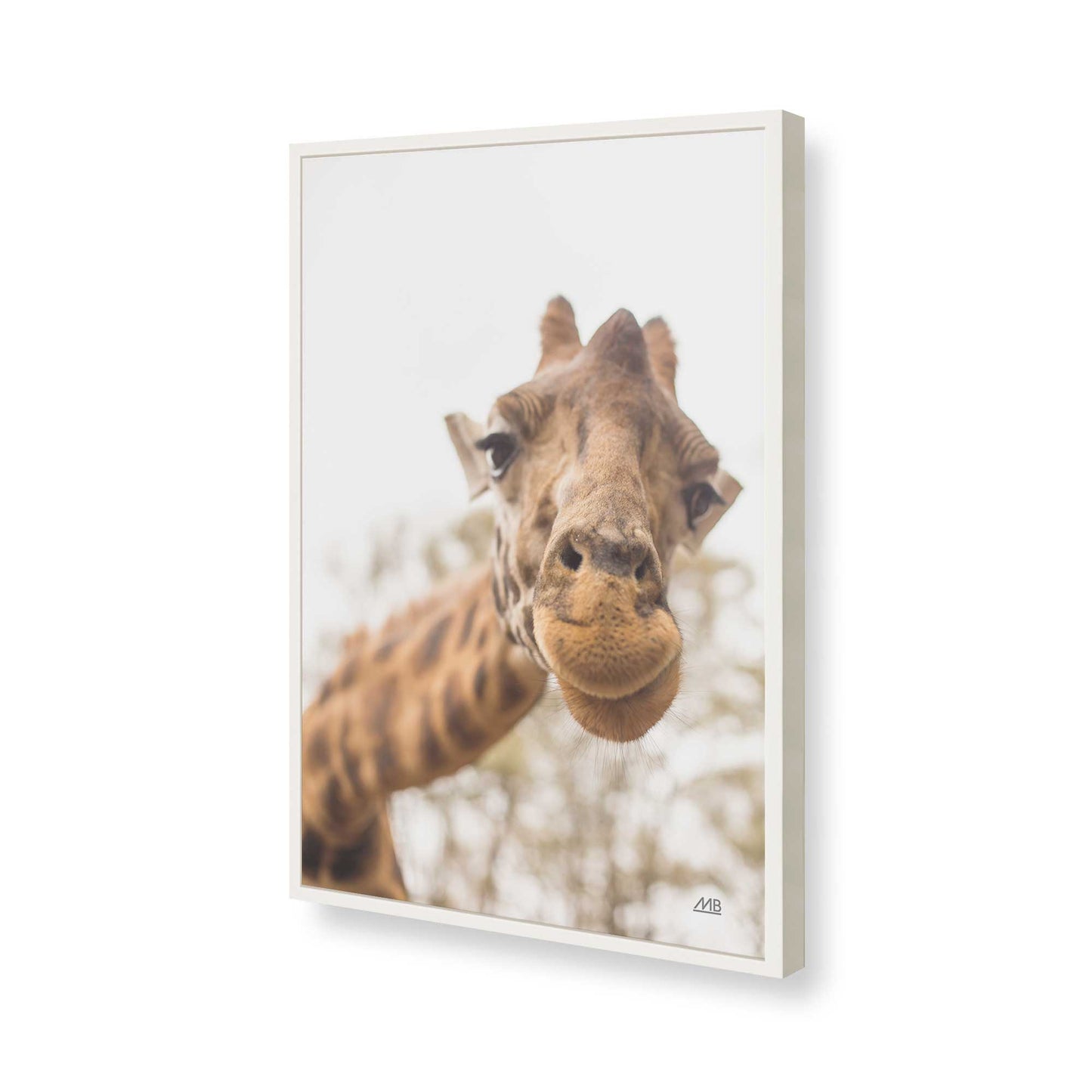 [Color:Opaque White], Picture of art in a Opaque White frame of the corner