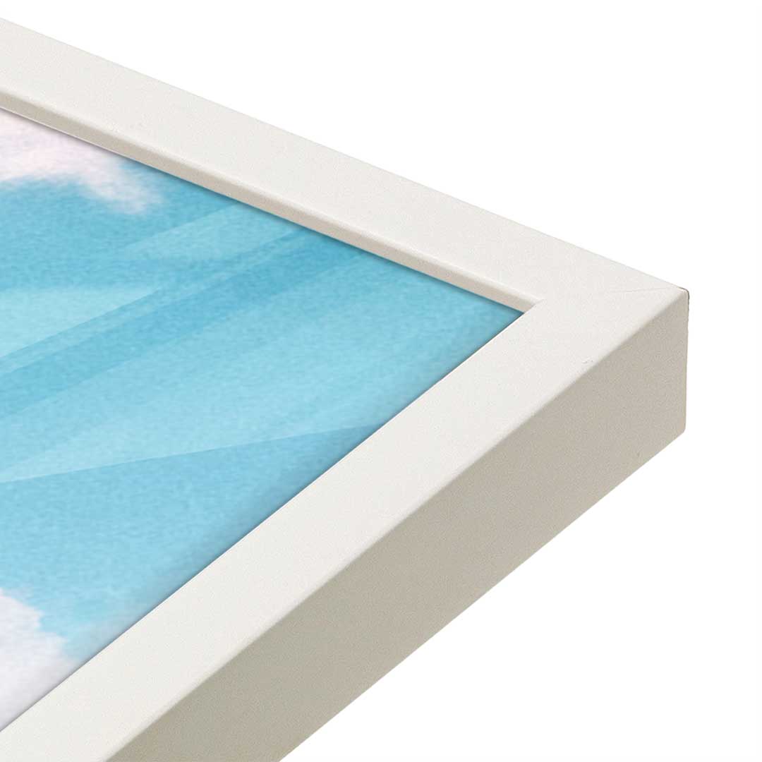 [Color:Opaque White], Picture of art in a Opaque White frame at an angle