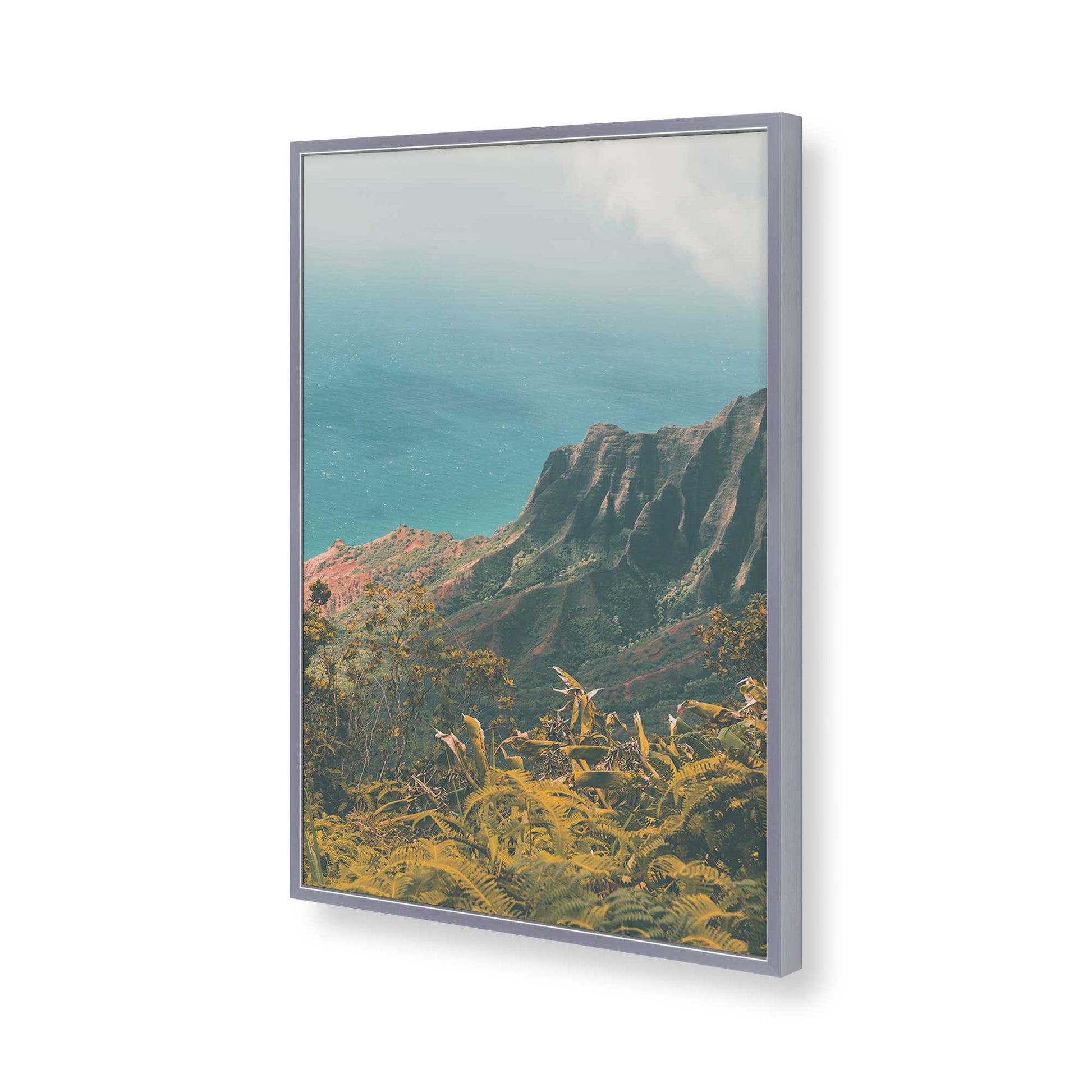 [Color:Polished Chrome], Picture of art in a Polished Chrome frame of the corner