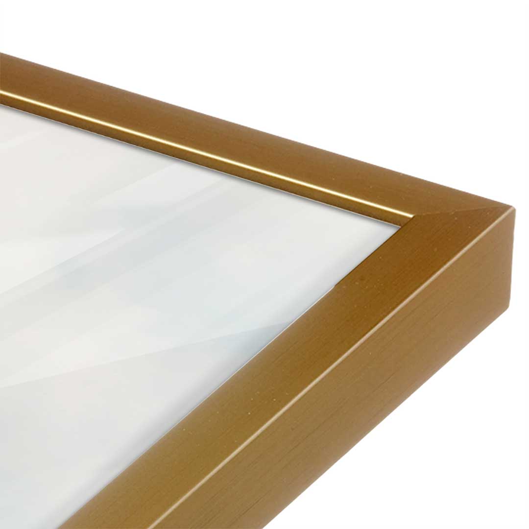 [Color:Polished Gold], Picture of art in a Polished Gold frame at an angle