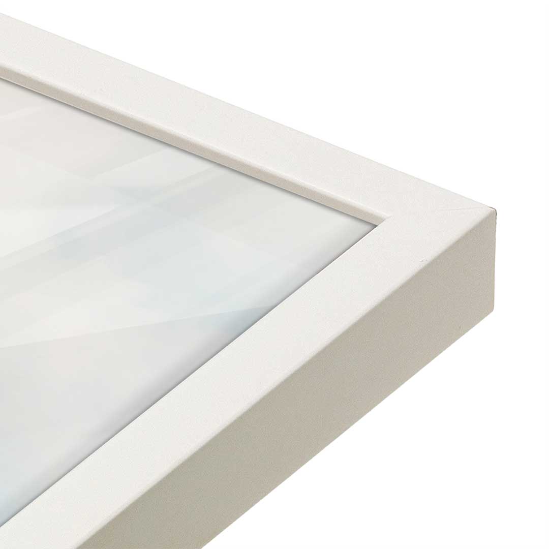 [Color:Opaque White], Picture of art in a Opaque White frame at an angle
