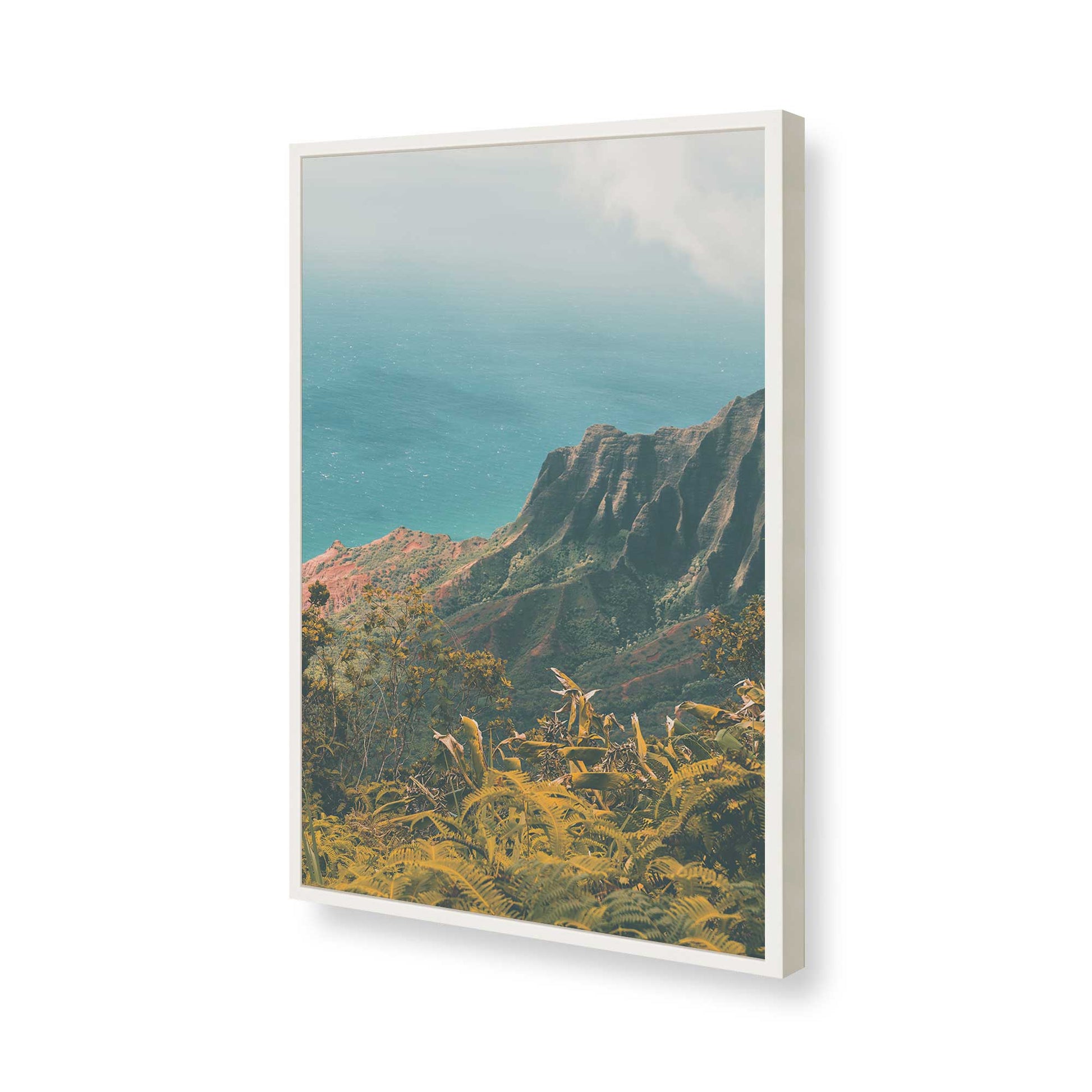 [Color:Opaque White], Picture of art in a Opaque White frame of the corner