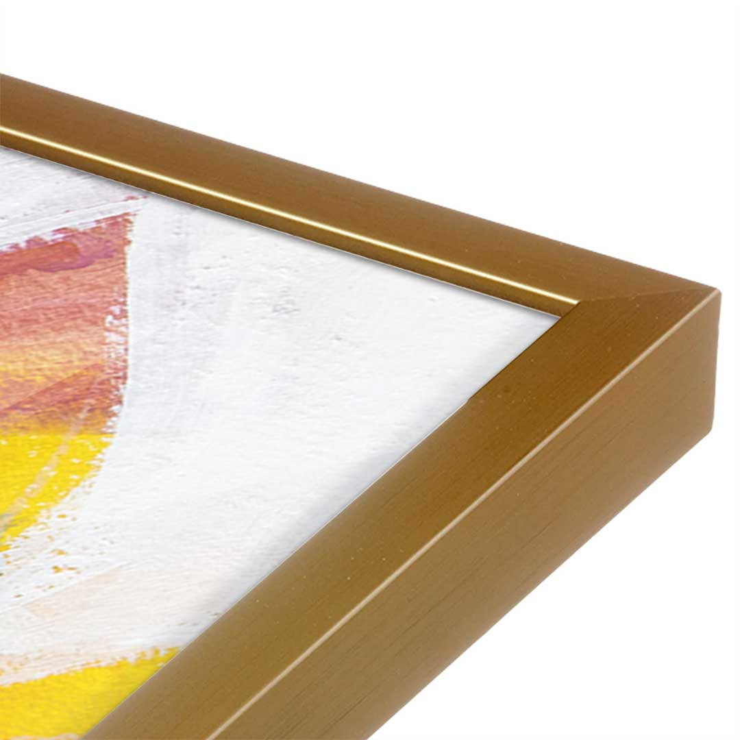[Color:Polished Gold], Picture of art in a Polished Gold frame at an angle