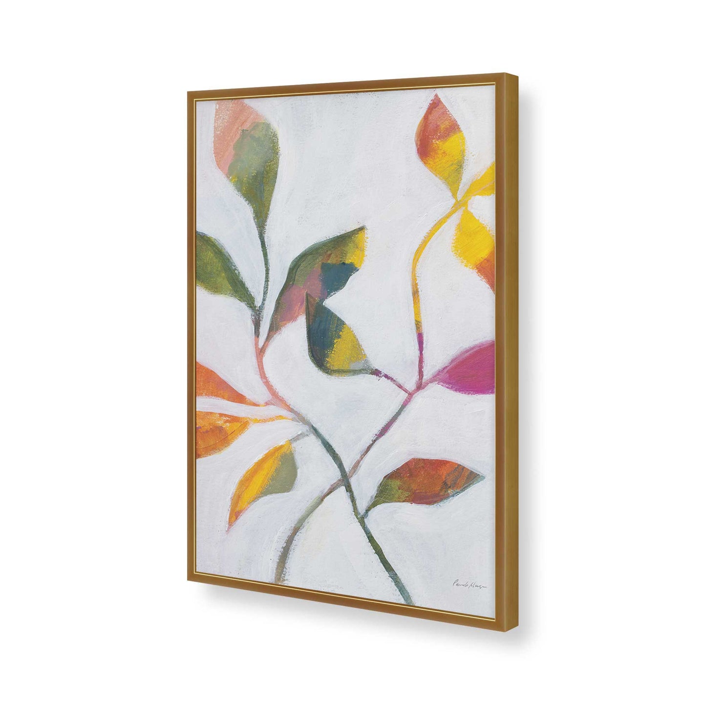 [Color:Polished Gold], Picture of art in a Polished Gold frame of the corner