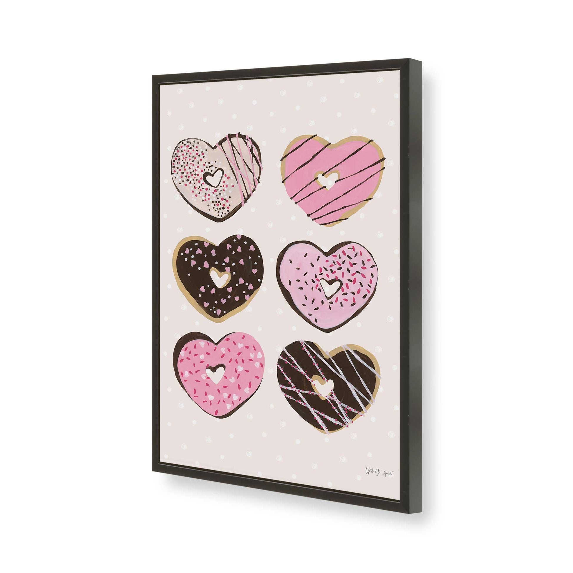 [Color:Satin Black], Picture of art in a Satin Black frame of the corner