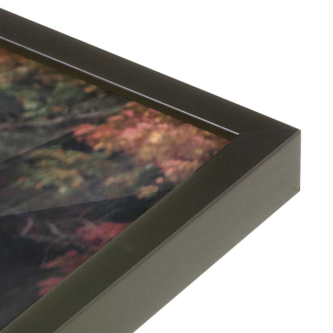 [Color:Satin Black], Picture of art in a Satin Black frame at an angle