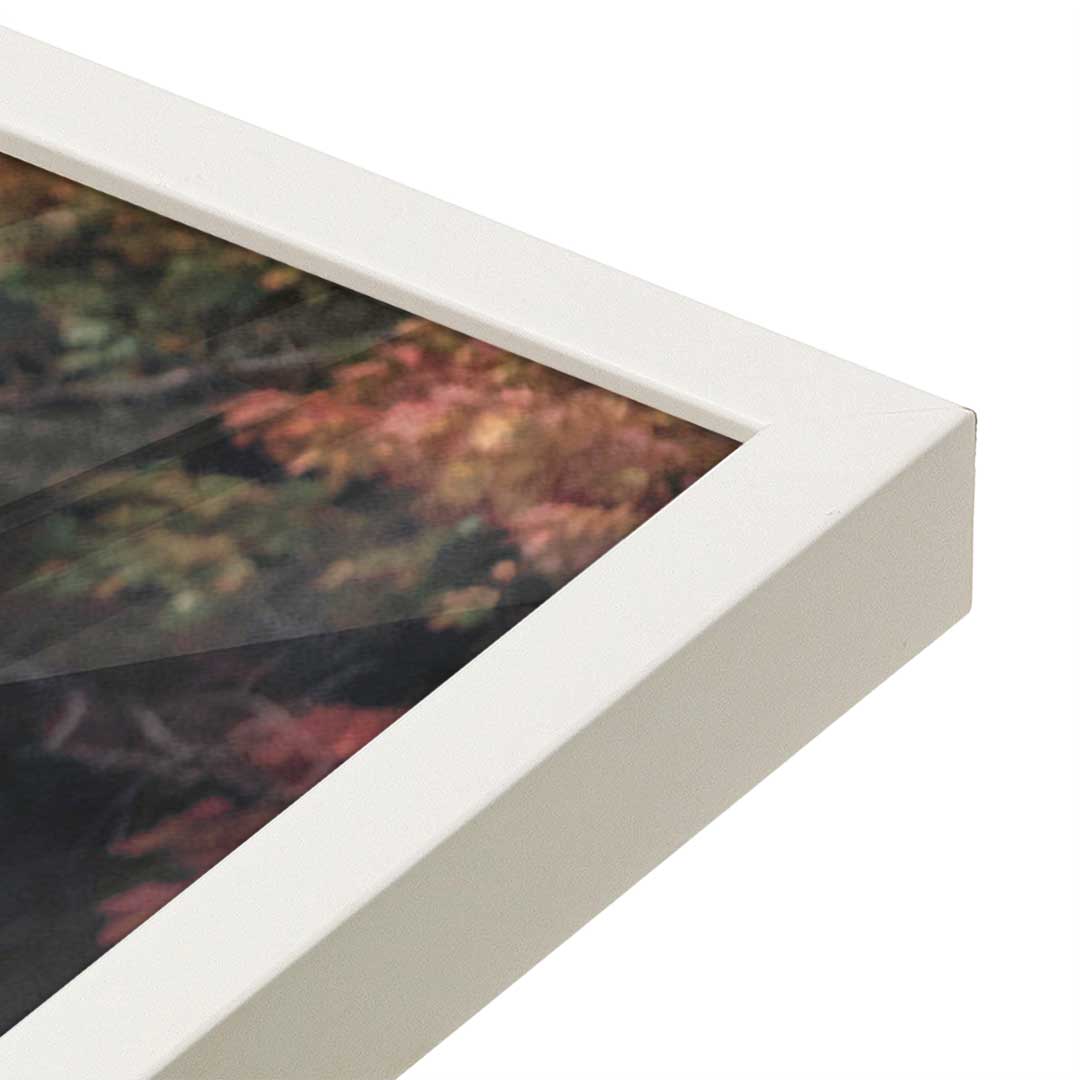 [Color:Opaque White], Picture of art in a Opaque White frame at an angle