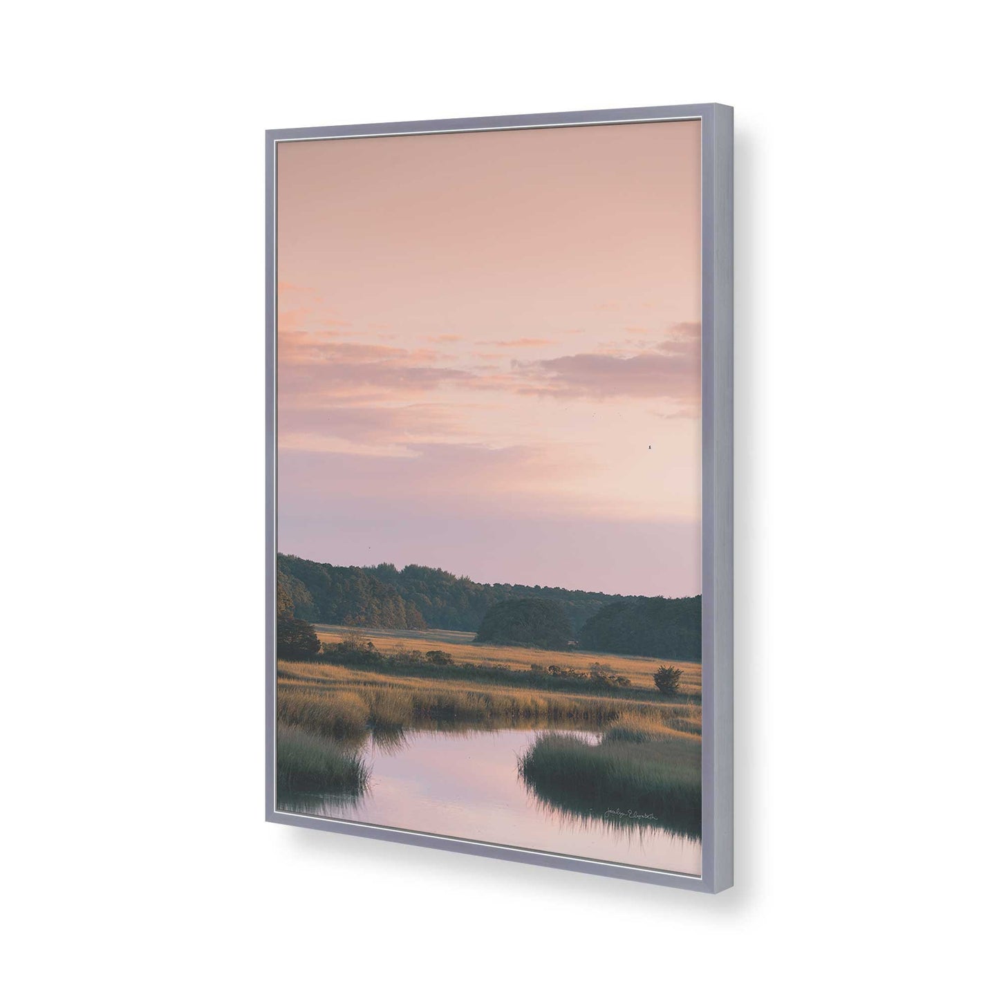 [Color:Polished Chrome], Picture of art in a Polished Chrome frame of the corner