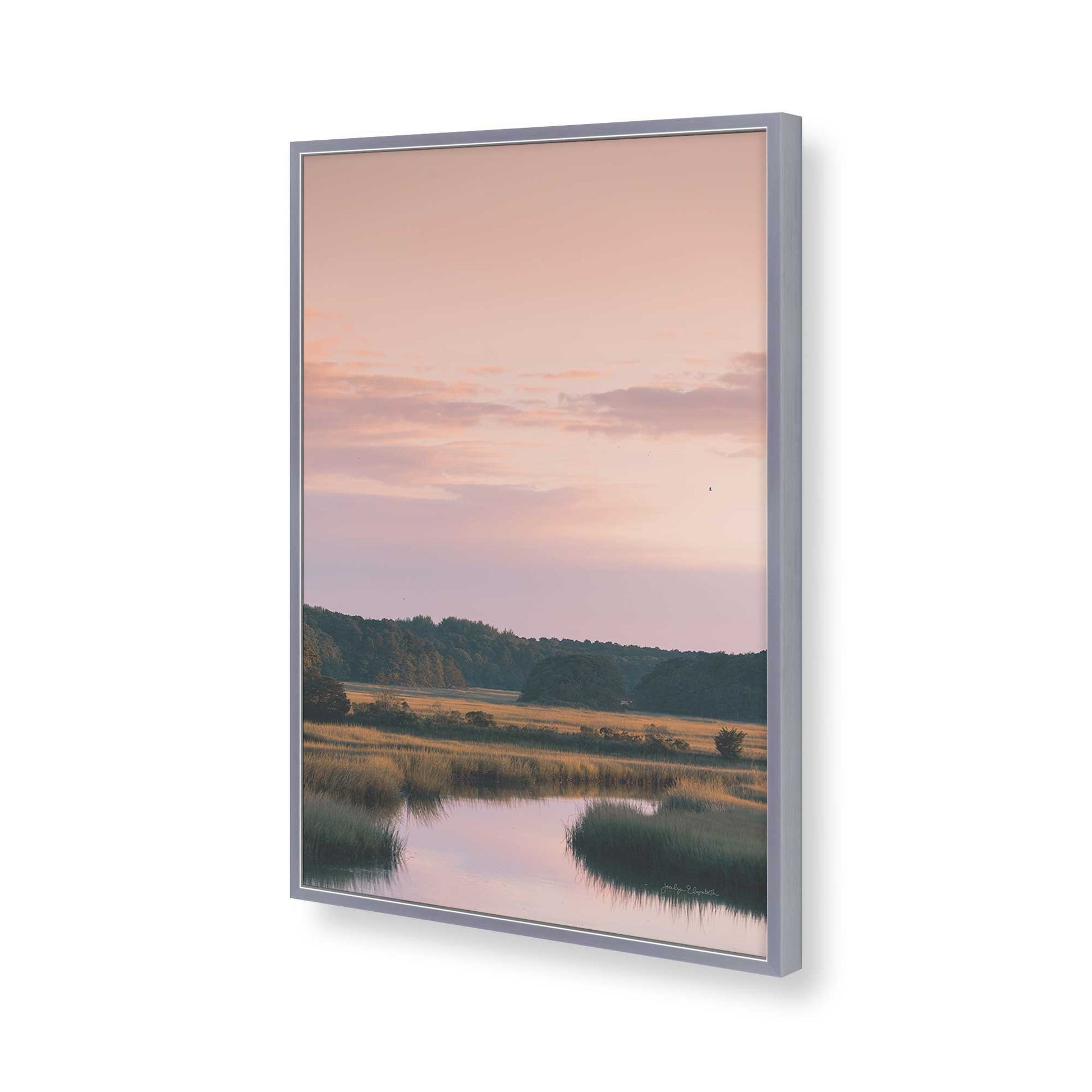 [Color:Polished Chrome], Picture of art in a Polished Chrome frame of the corner