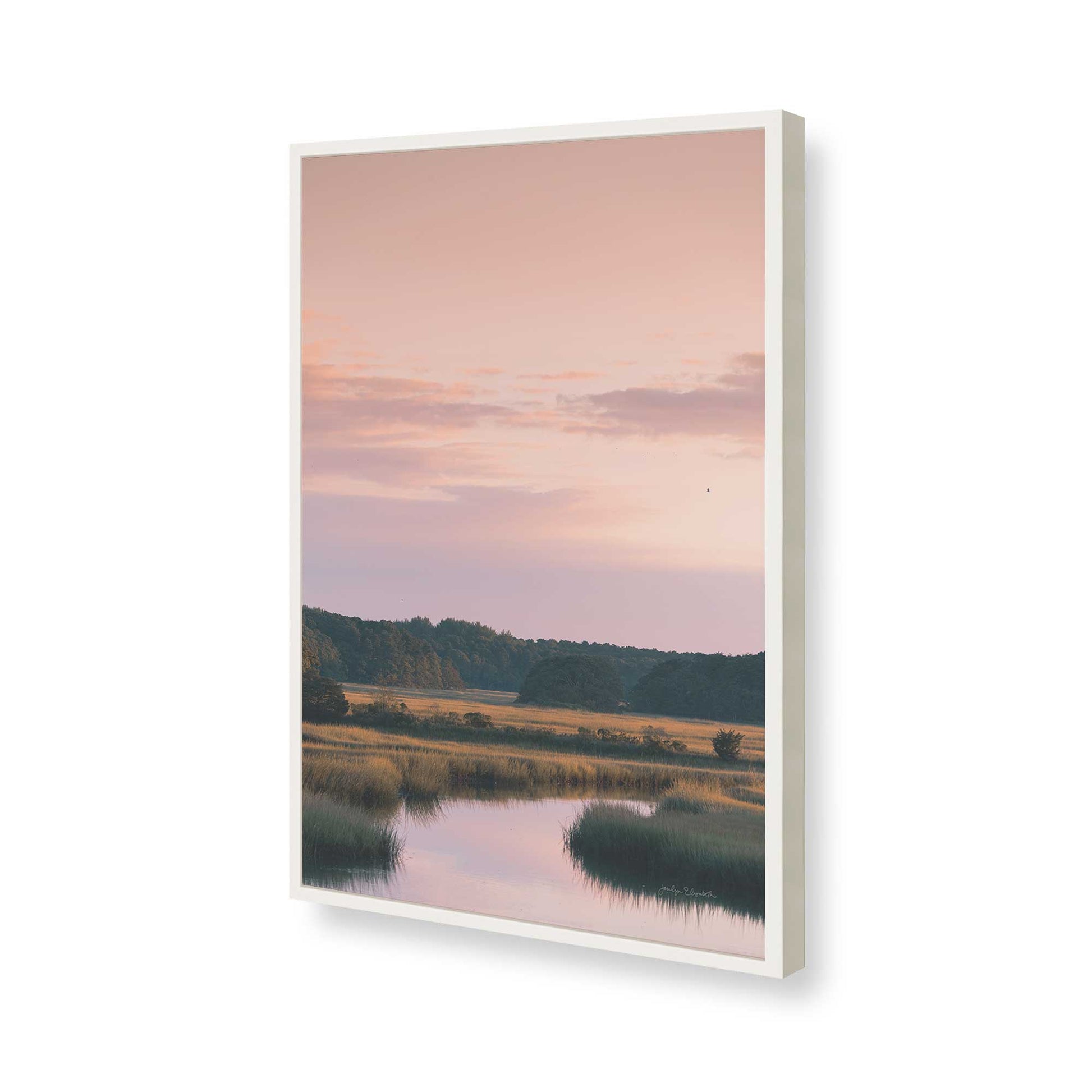 [Color:Opaque White], Picture of art in a Opaque White frame of the corner