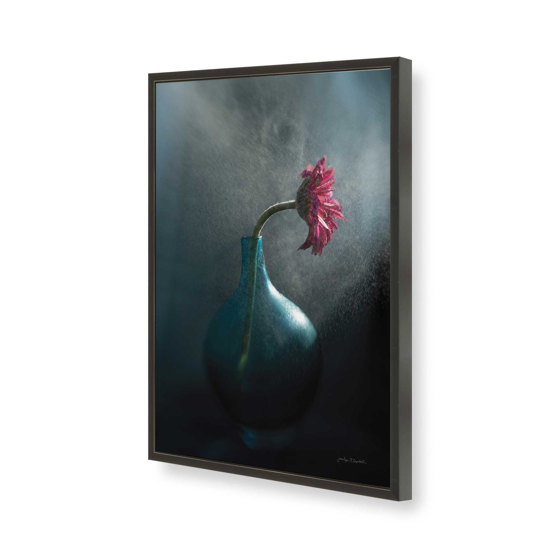 [Color:Satin Black], Picture of art in a Satin Black frame of the corner