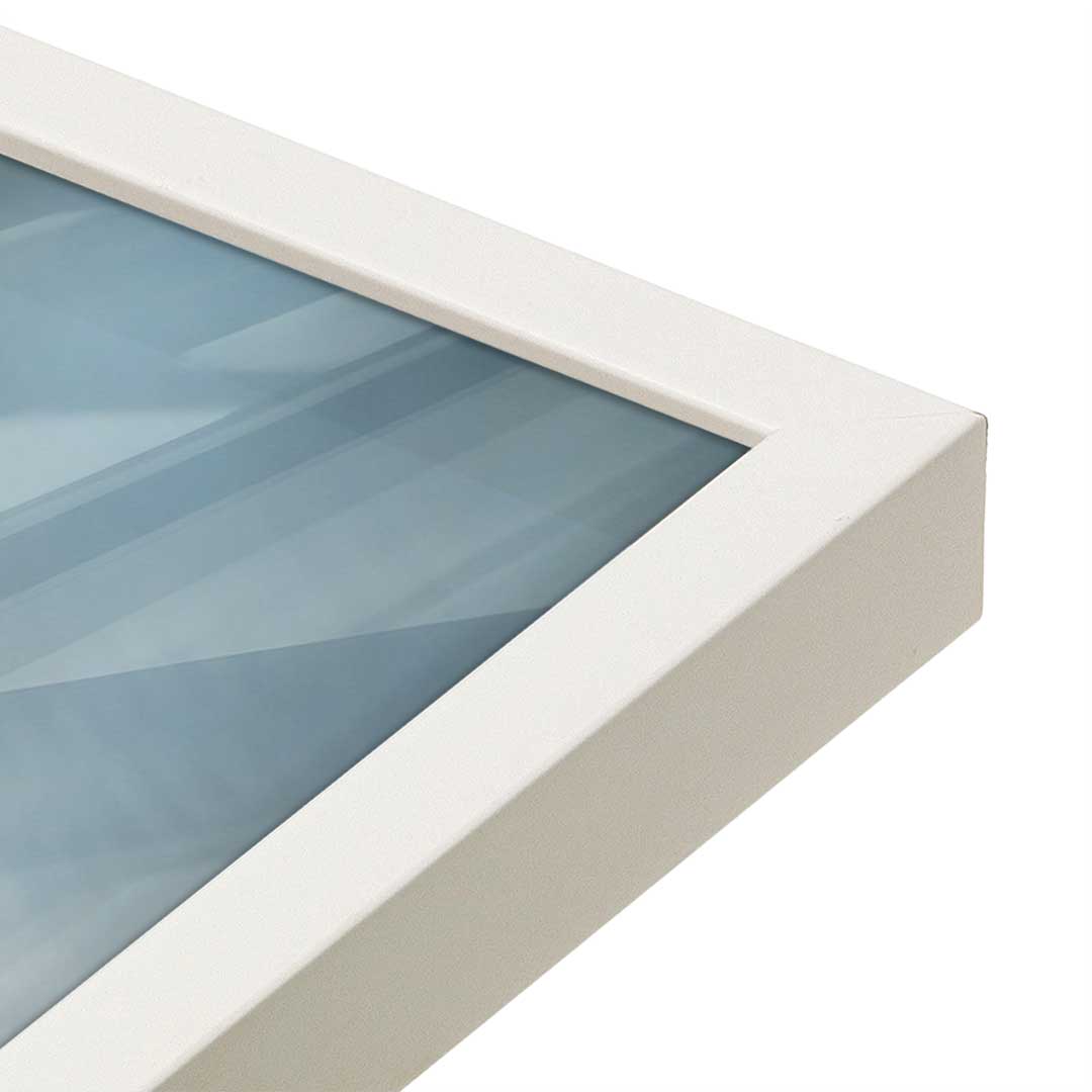 [Color:Opaque White], Picture of art in a Opaque White frame at an angle