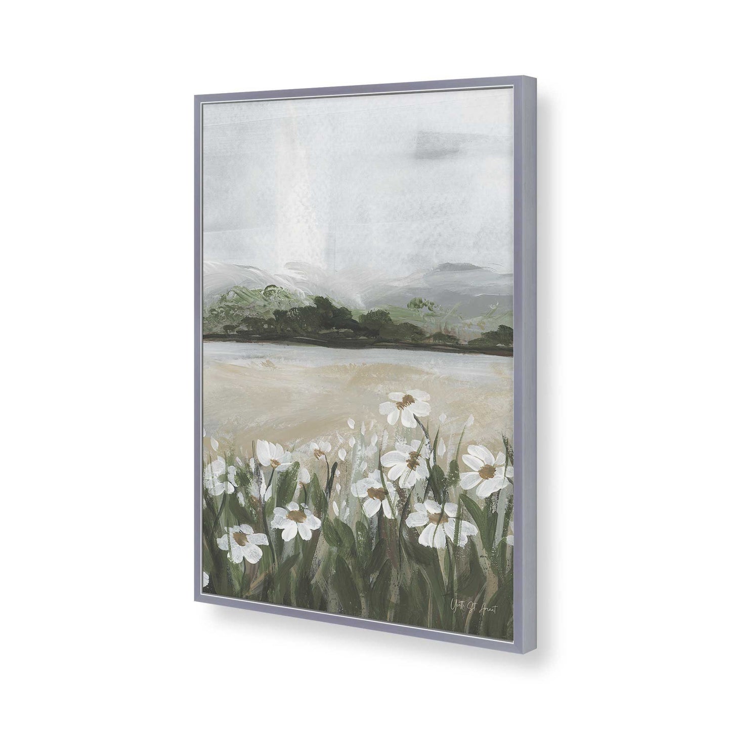 [Color:Polished Chrome], Picture of art in a Polished Chrome frame of the corner