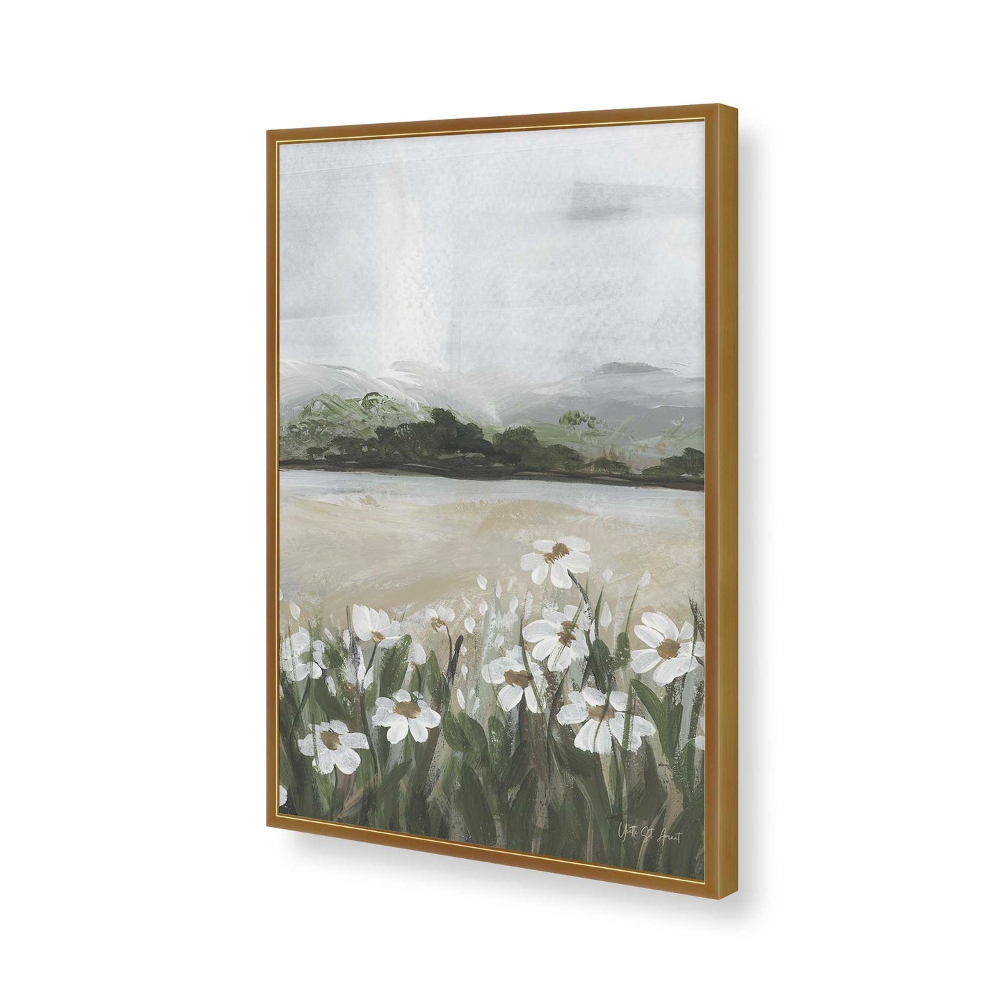 [Color:Polished Gold], Picture of art in a Polished Gold frame of the corner