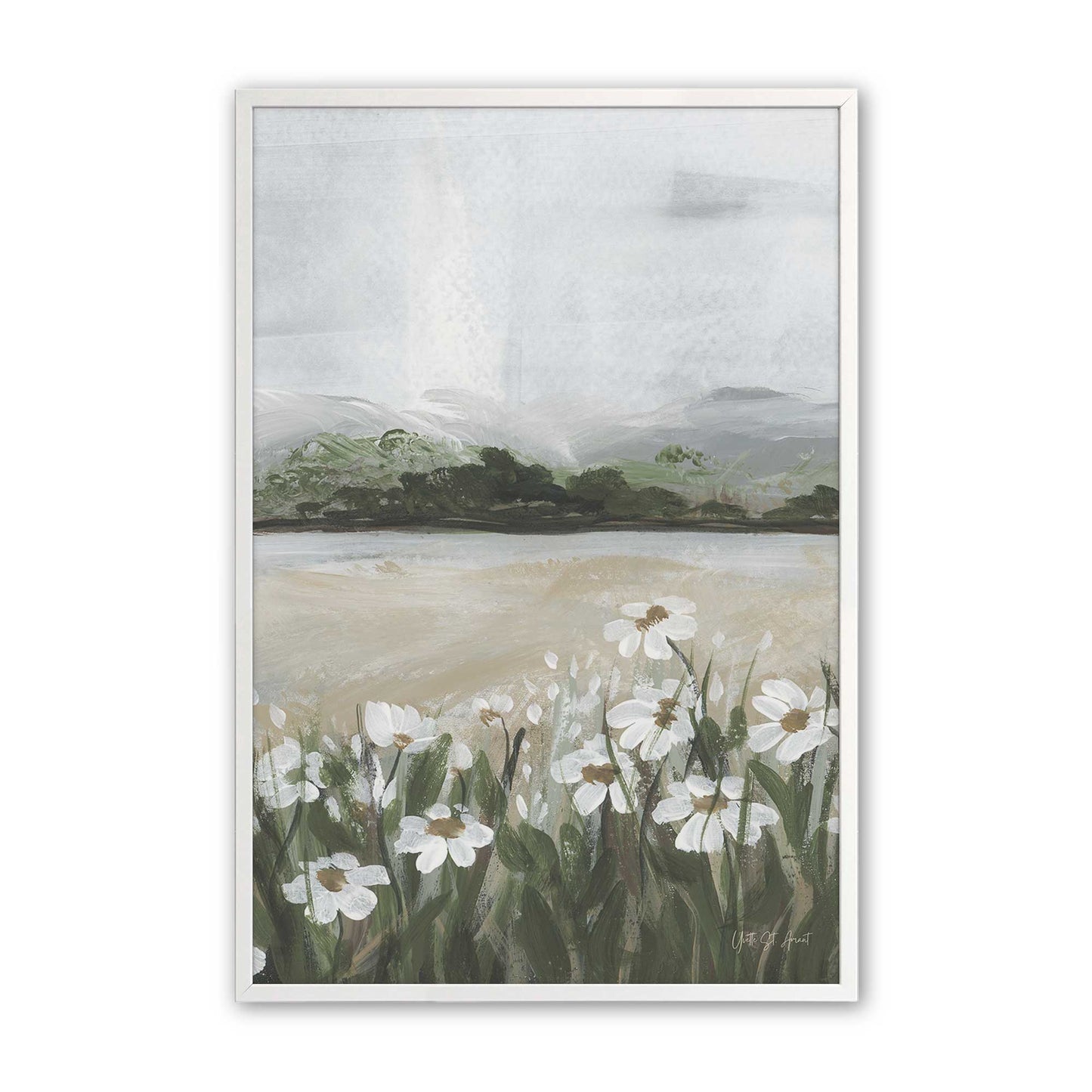 [Color:Opaque White], Picture of art in a Opaque White frame