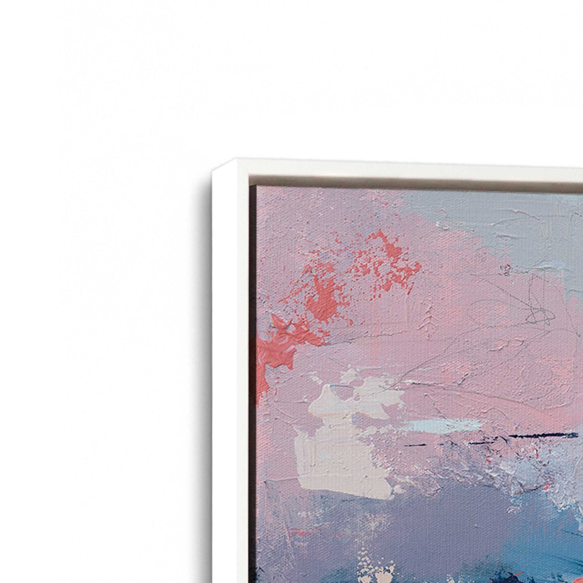 [Color:Opaque White], Picture of art in a White frame at an angle