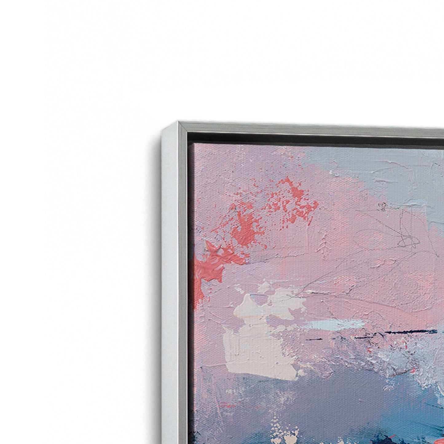 [Color:Polished Chrome], Picture of art in a Polished Chrome frame at an angle