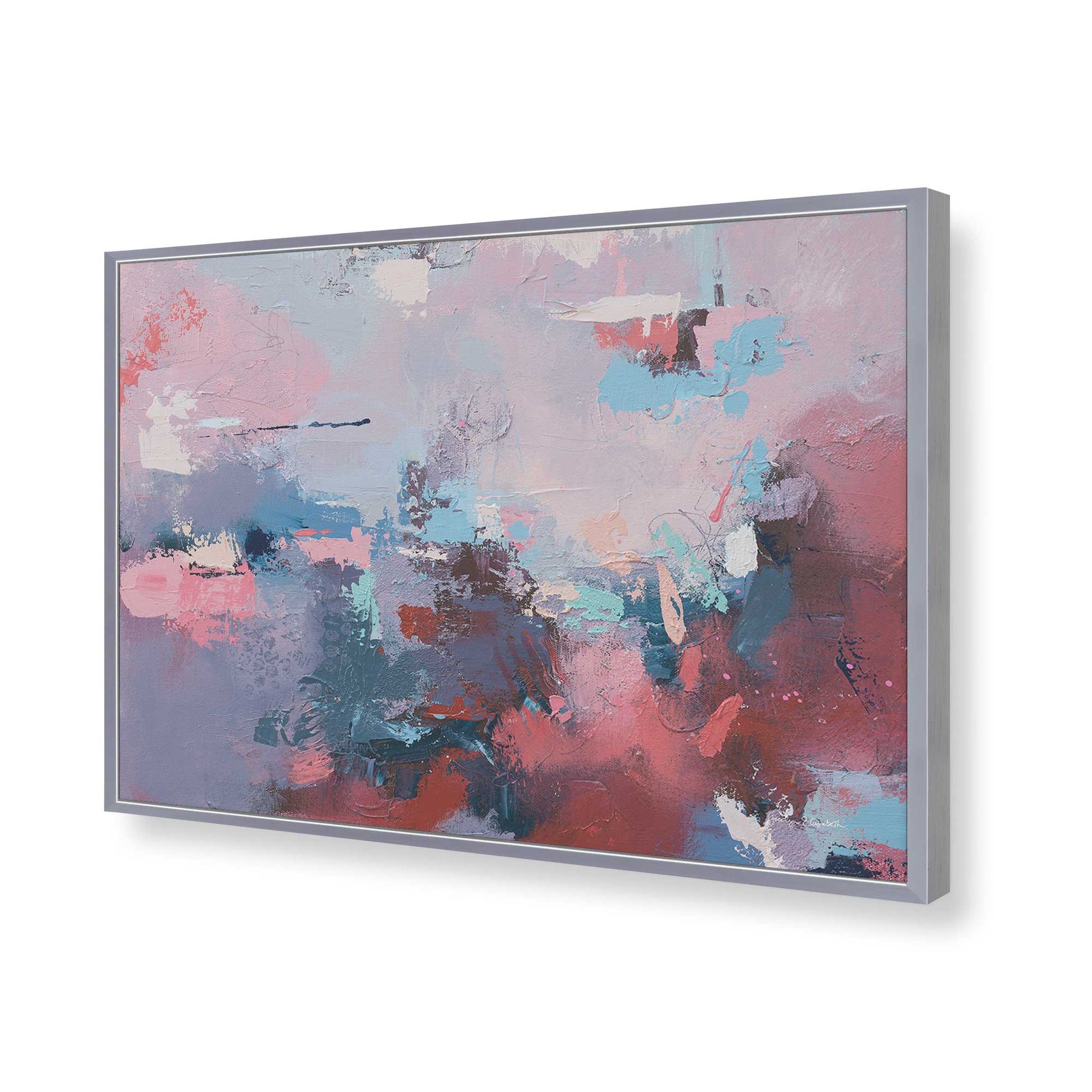 [Color:Polished Chrome], Picture of art in a Polished Chrome frame of the corner