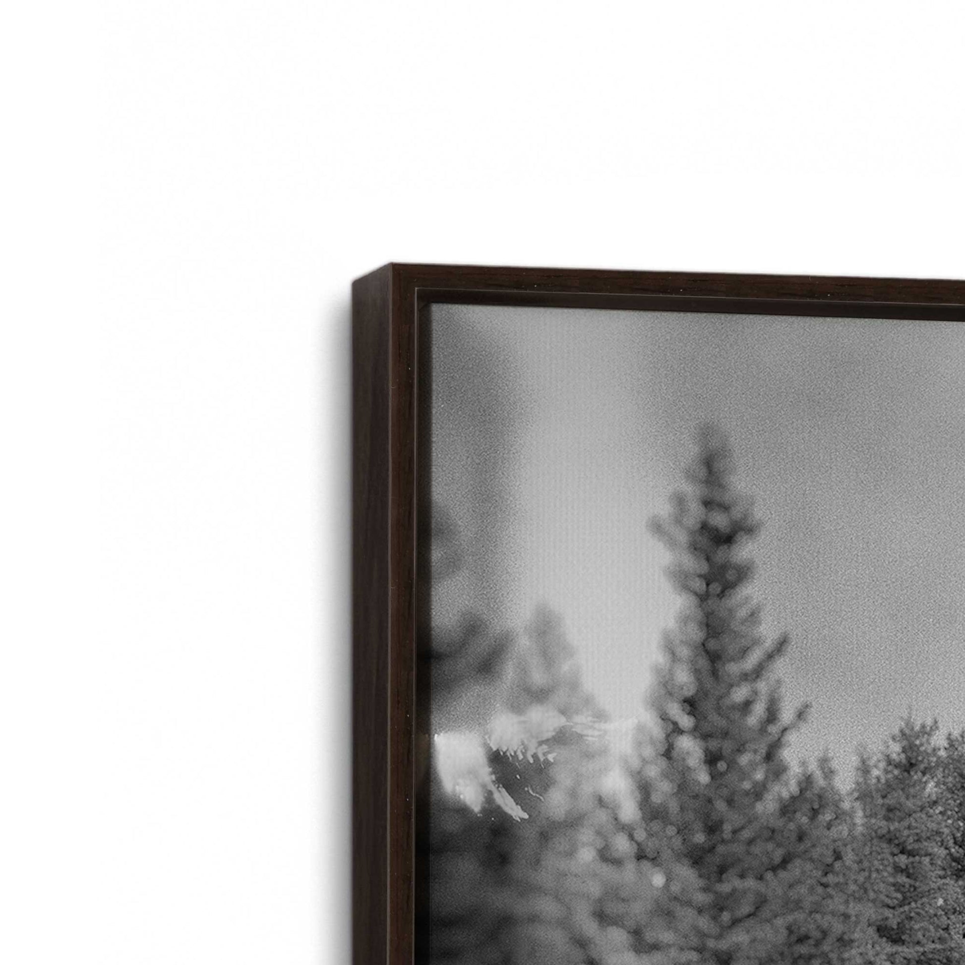 [Color:Espresso], Picture of art in a Espresso frame at an angle