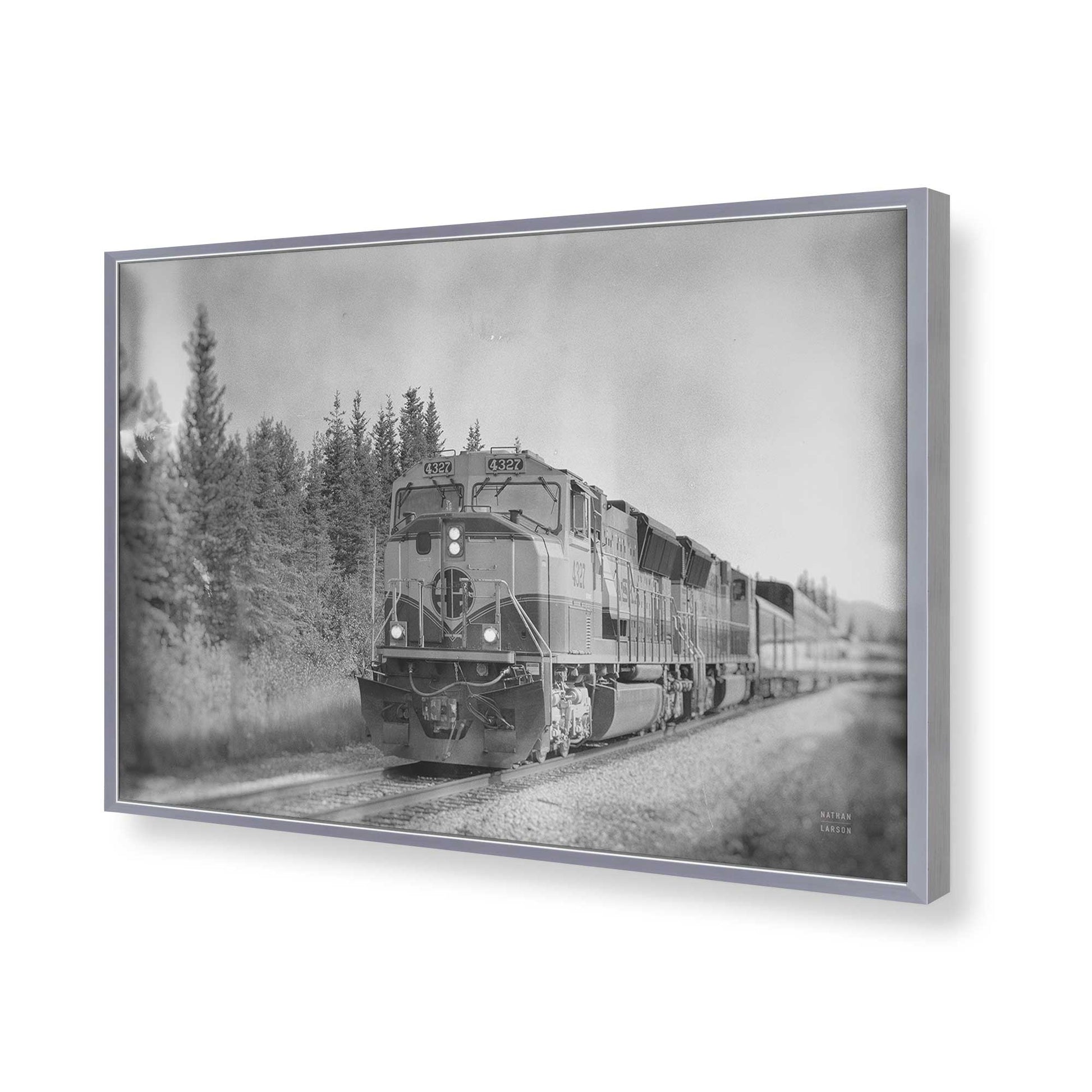 [Color:Polished Chrome], Picture of art in a Polished Chrome frame of the corner