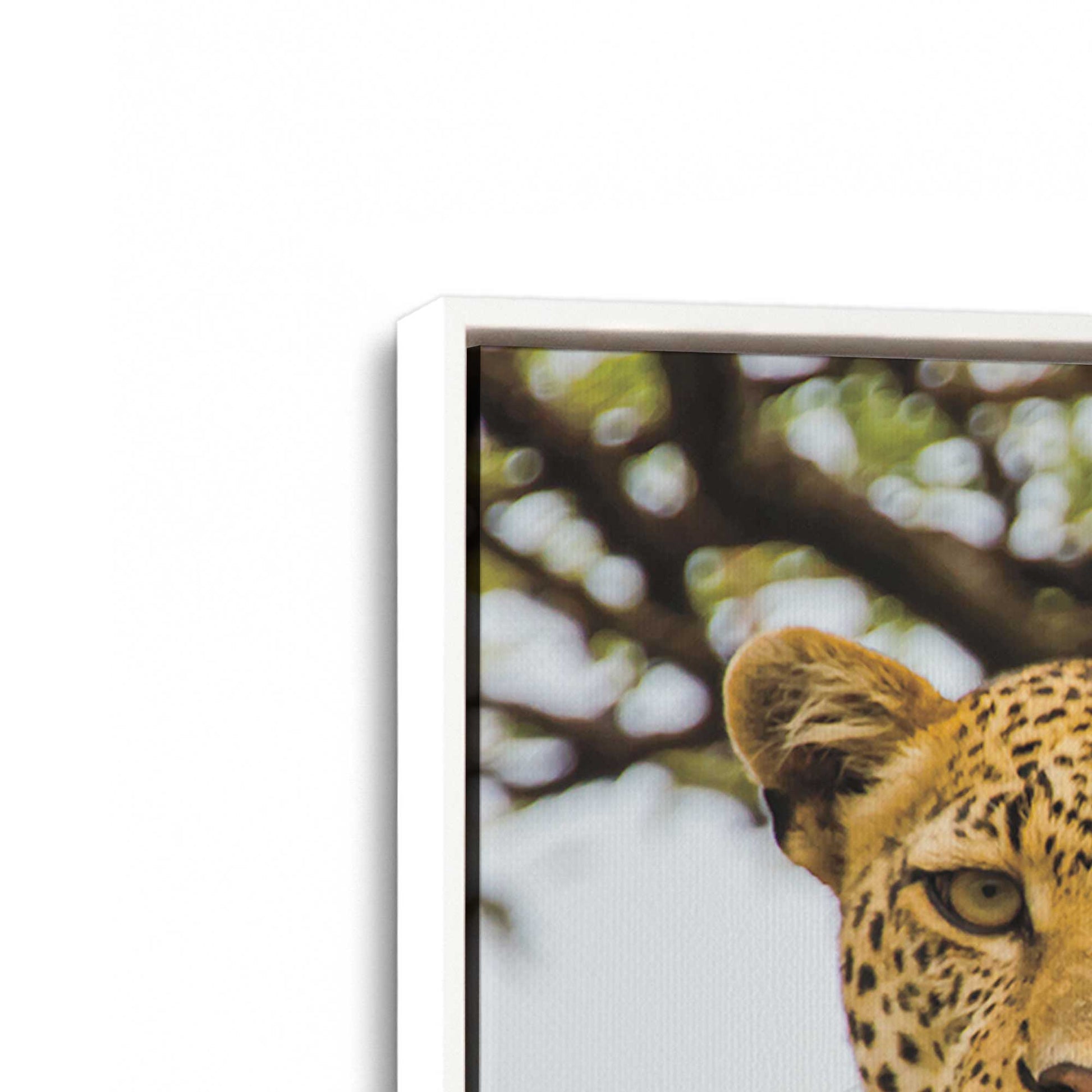 [Color:Opaque White], Picture of art in a White frame at an angle