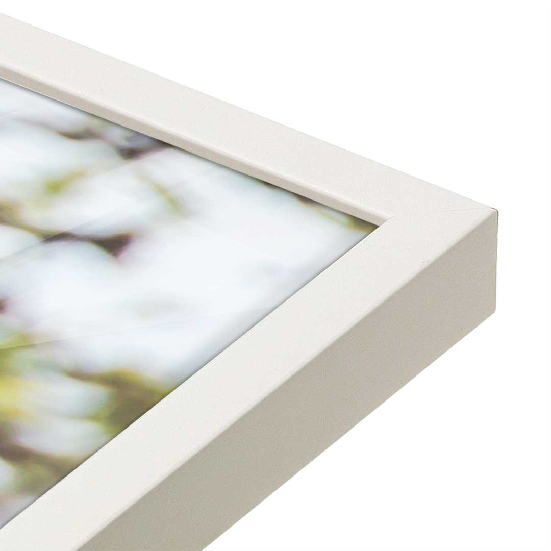 [Color:Opaque White], Picture of art in a Opaque White frame at an angle