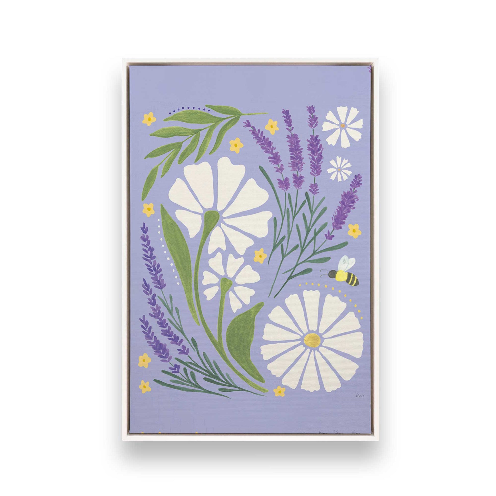 [Color:Opaque White], Picture of art in a White frame