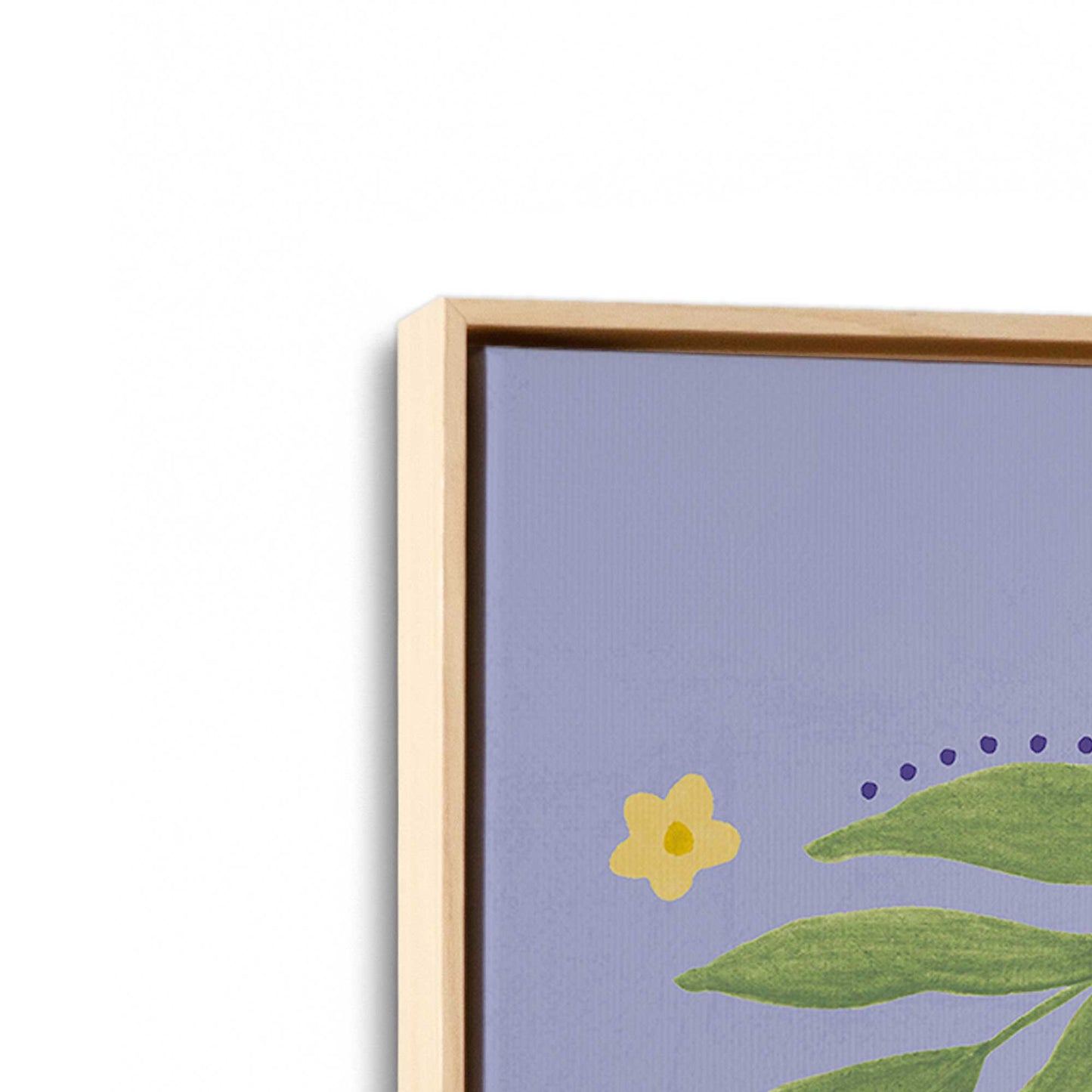 [Color:American Maple], Picture of art in a American Maple frame at an angle