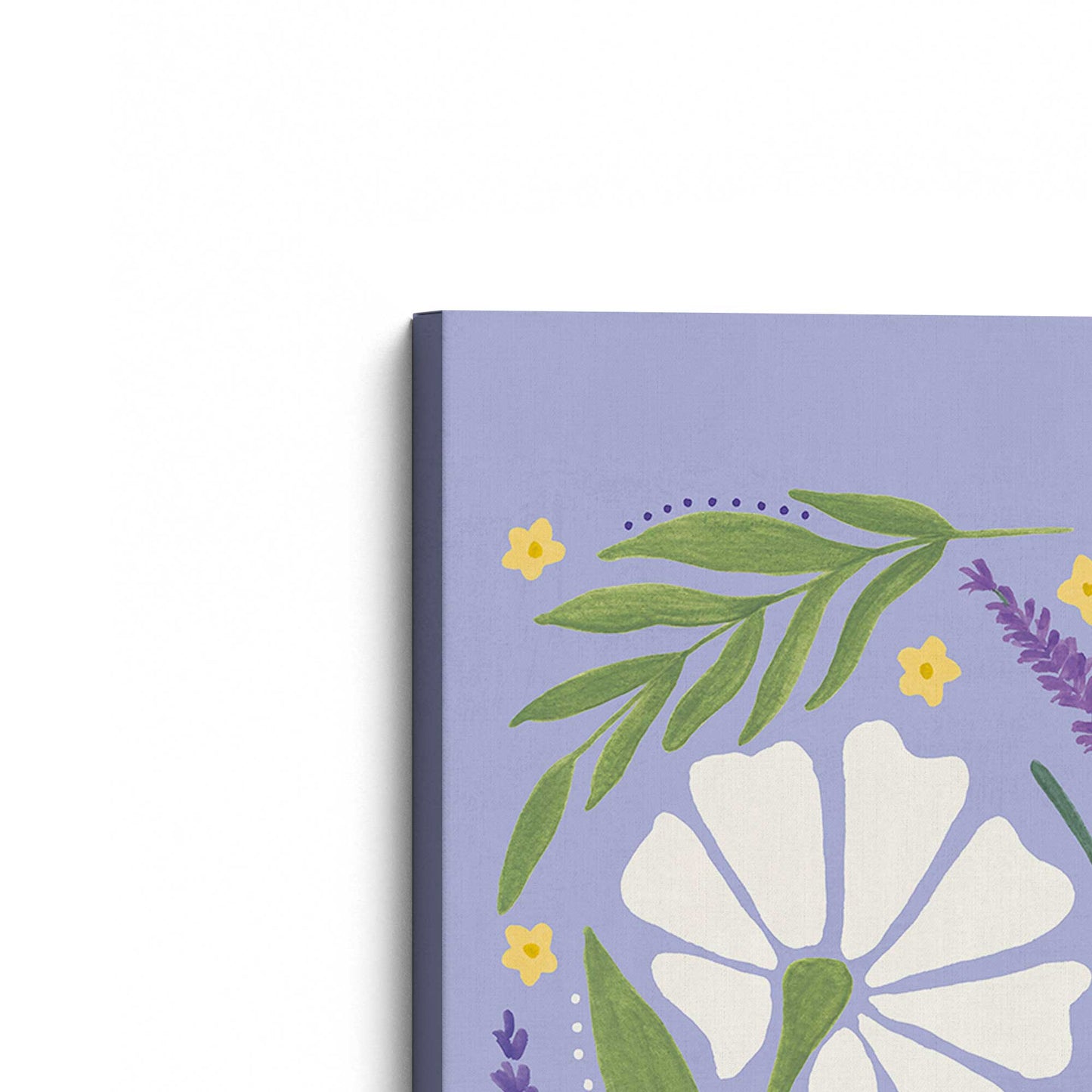 [Color:Stretched Canvas], Picture of the corner of the art