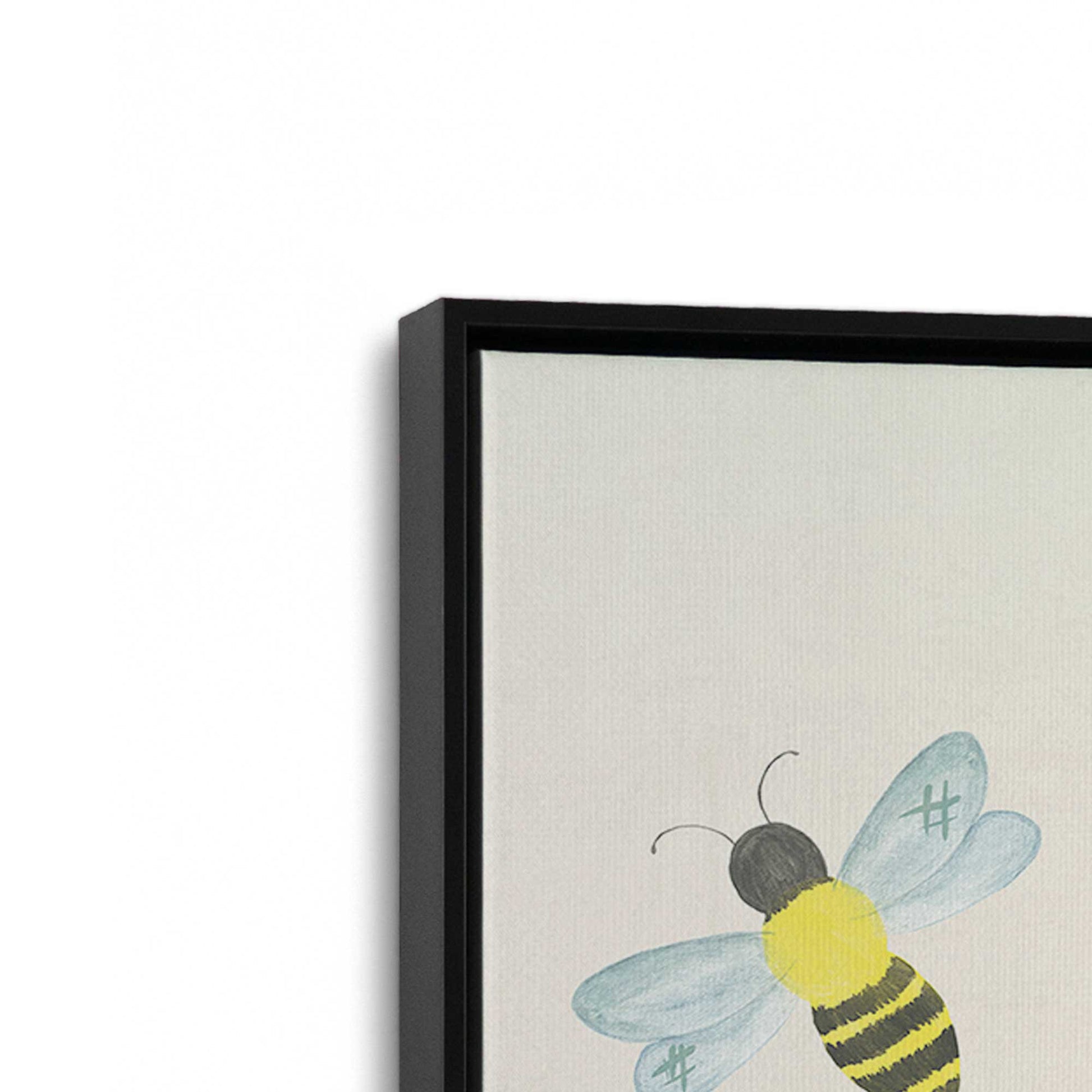 [Color:Satin Black], Picture of art in a Satin Black frame at an angle