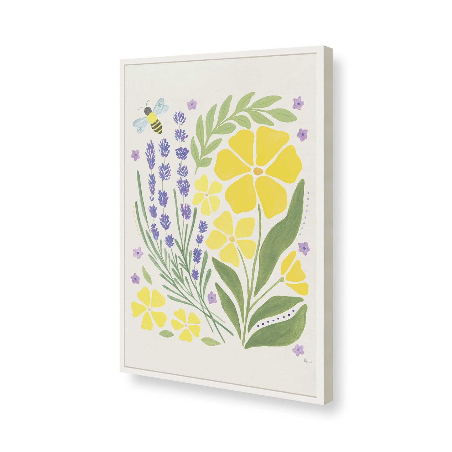 [Color:Opaque White], Picture of art in a Opaque White frame of the corner