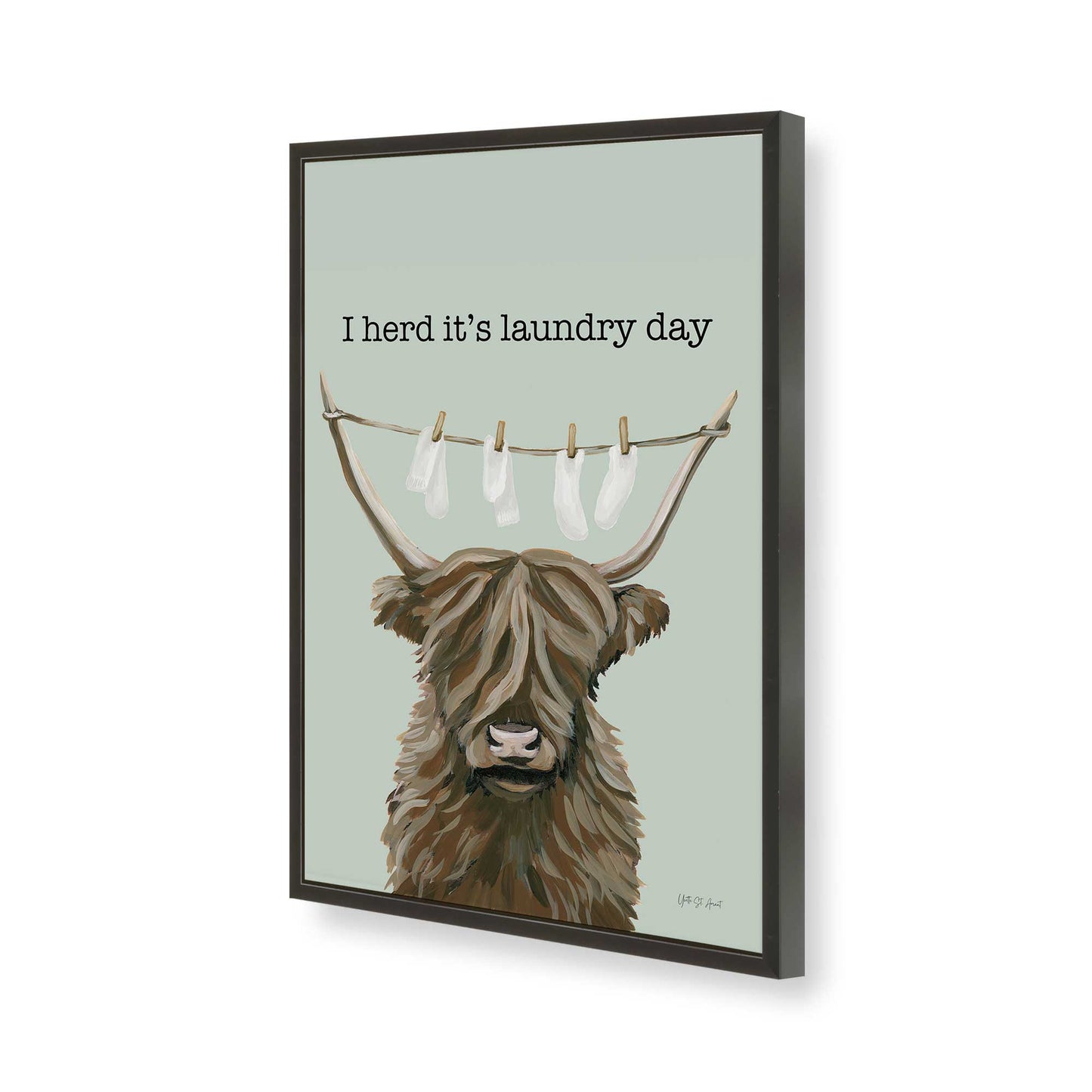 [Color:Satin Black], Picture of art in a Satin Black frame of the corner