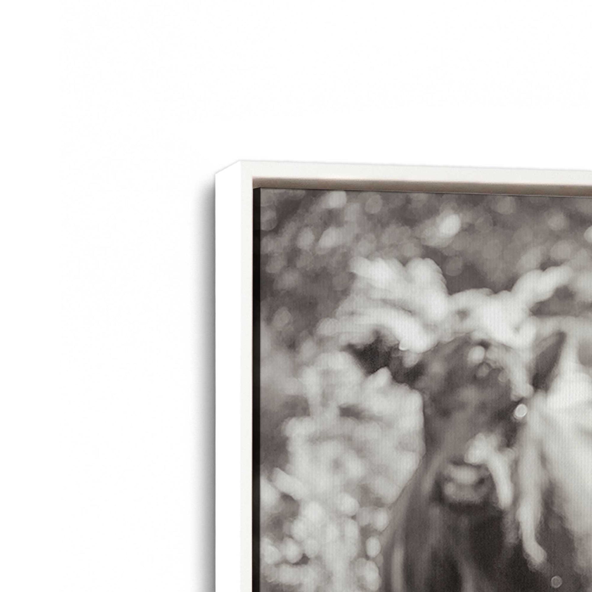 [Color:Opaque White], Picture of art in a White frame at an angle