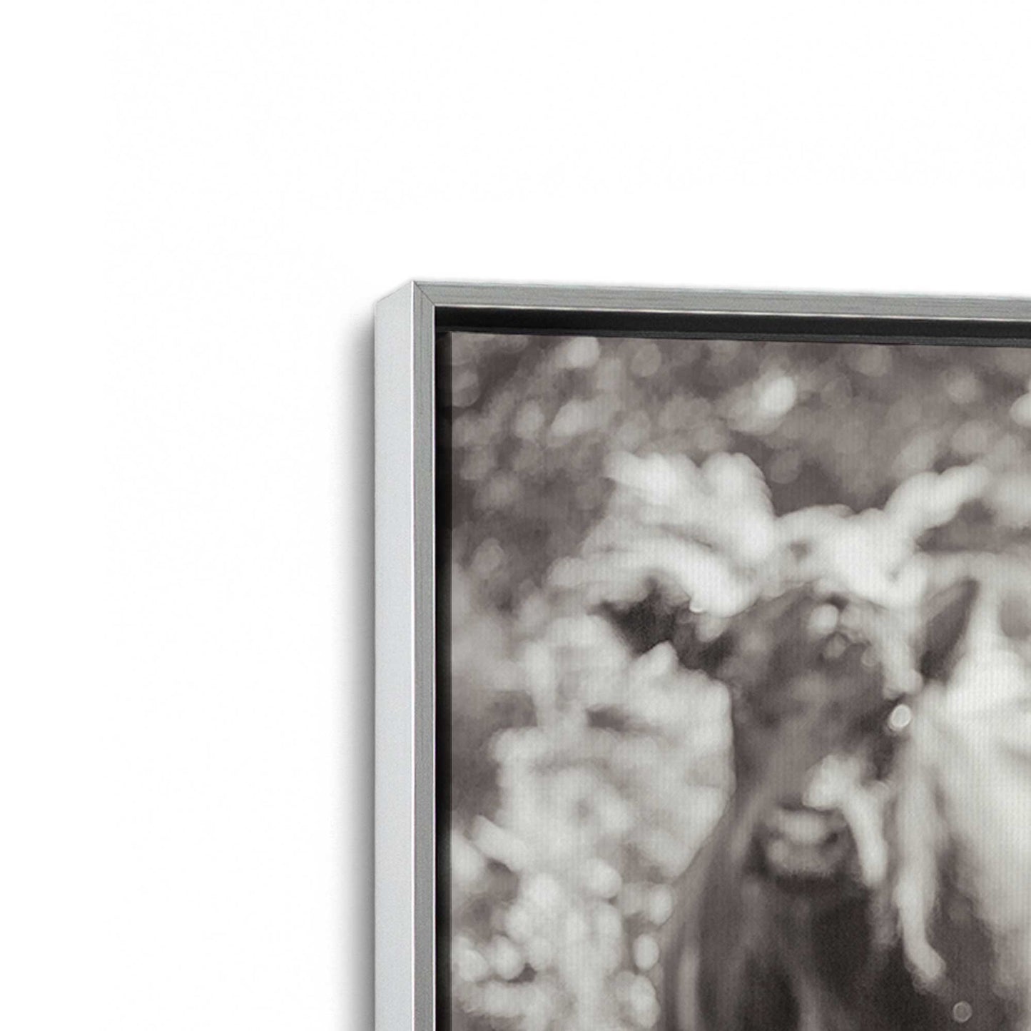 [Color:Polished Chrome], Picture of art in a Polished Chrome frame at an angle