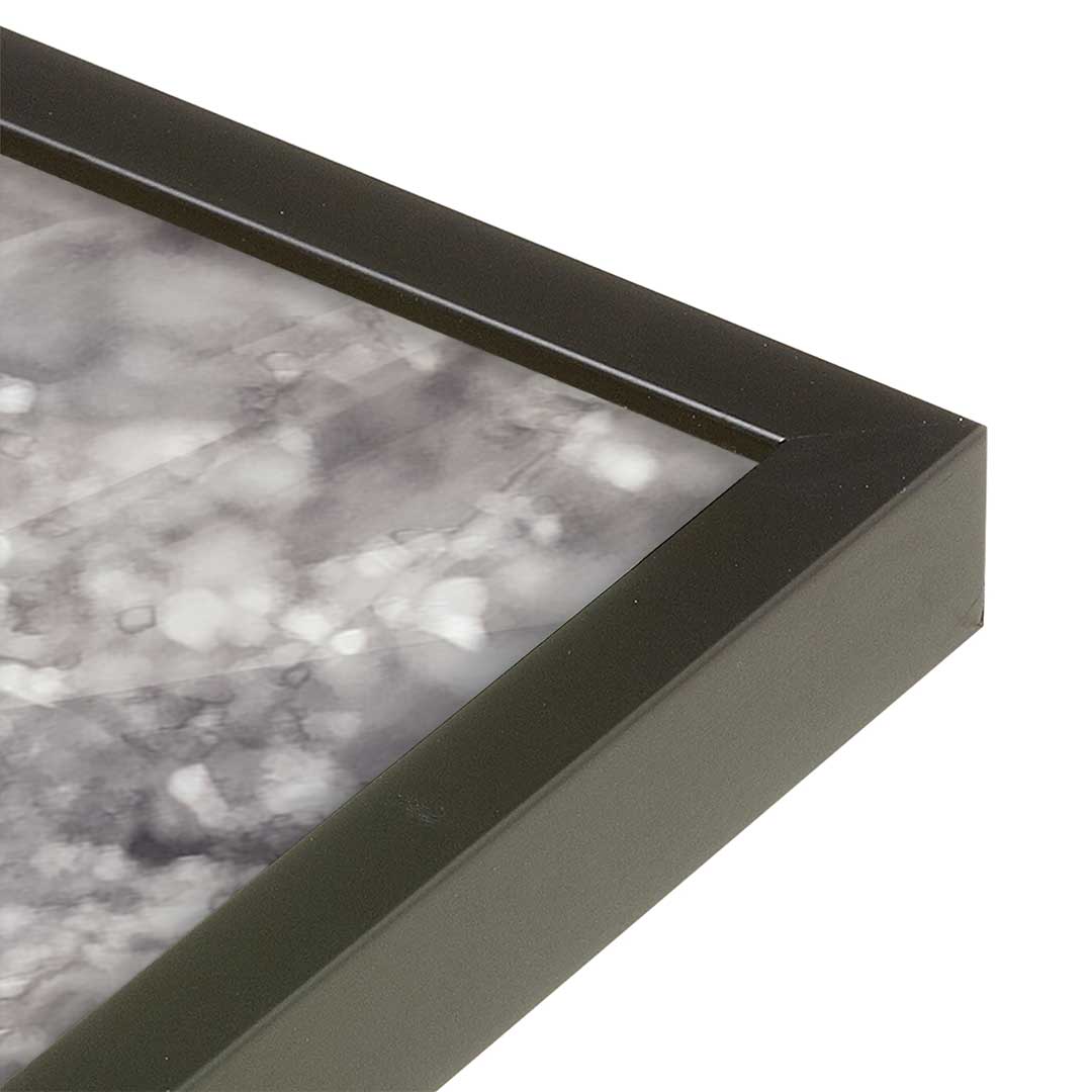 [Color:Satin Black], Picture of art in a Satin Black frame at an angle