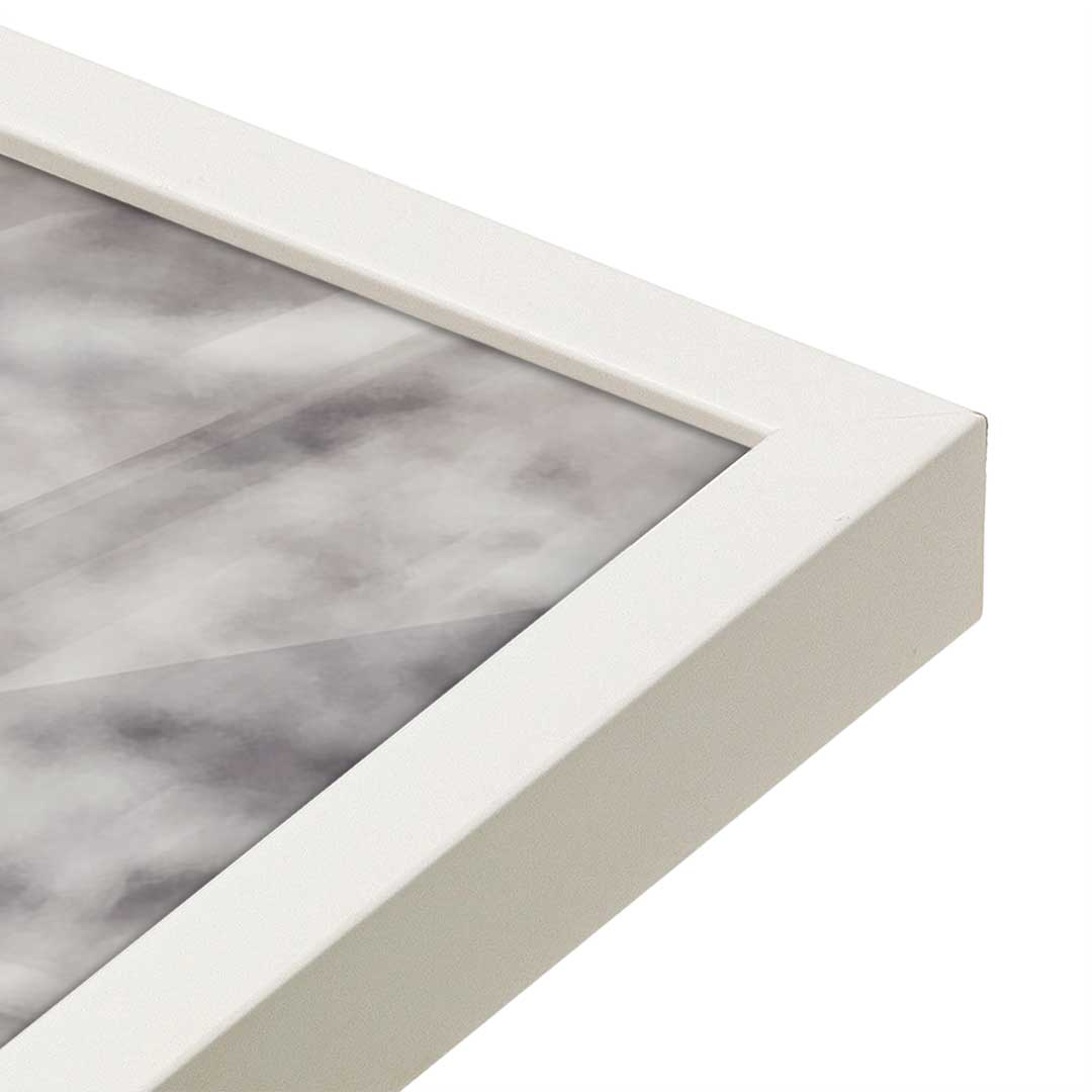 [Color:Opaque White], Picture of art in a Opaque White frame at an angle