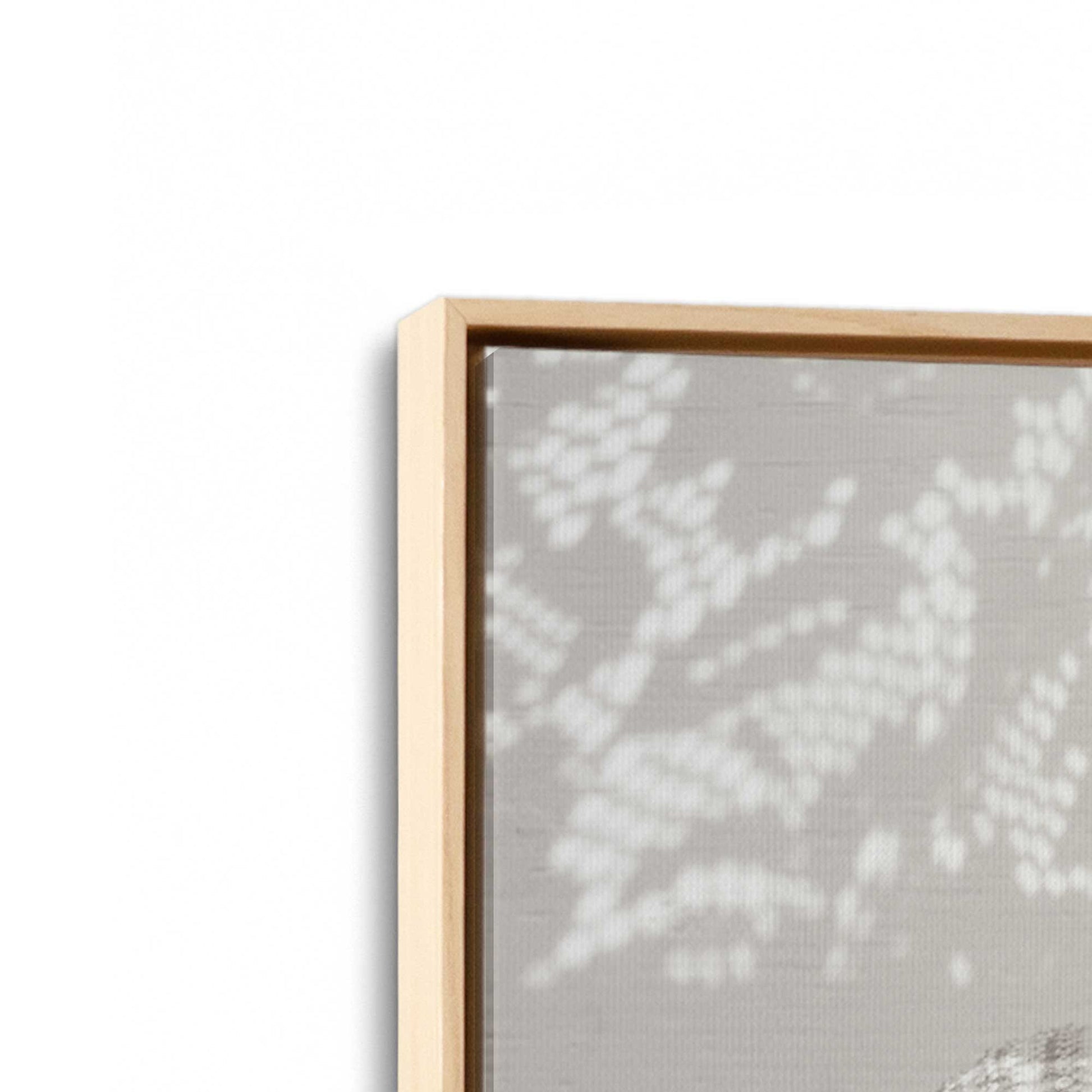 [Color:American Maple], Picture of art in a American Maple frame at an angle