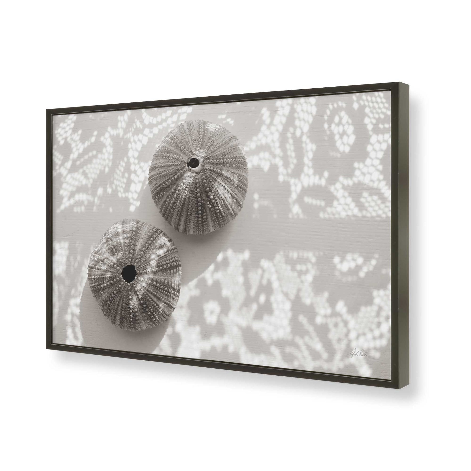 [Color:Satin Black], Picture of art in a Satin Black frame of the corner
