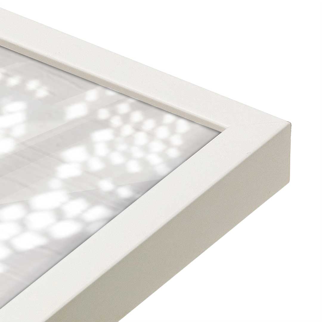 [Color:Opaque White], Picture of art in a Opaque White frame at an angle