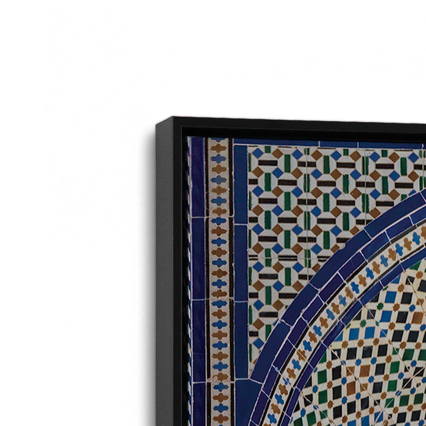 [Color:Satin Black], Picture of art in a Satin Black frame at an angle