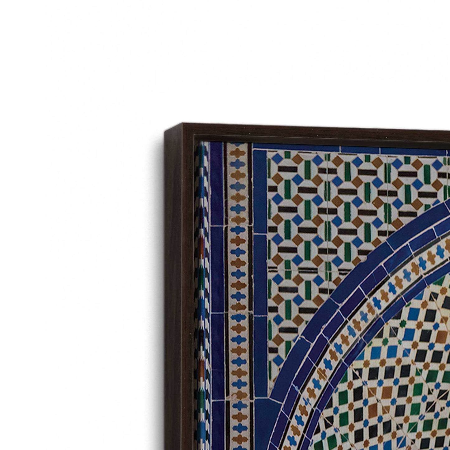 [Color:Espresso], Picture of art in a Espresso frame at an angle