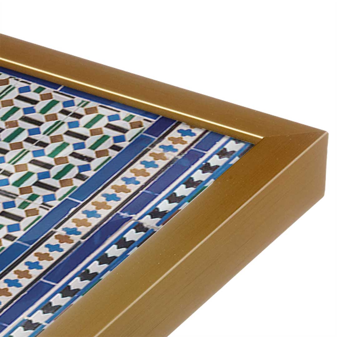 [Color:Polished Gold], Picture of art in a Polished Gold frame at an angle