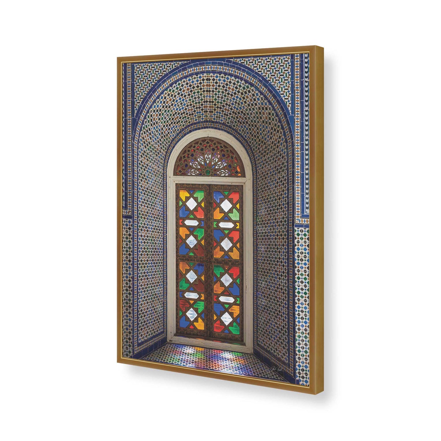 [Color:Polished Gold], Picture of art in a Polished Gold frame of the corner