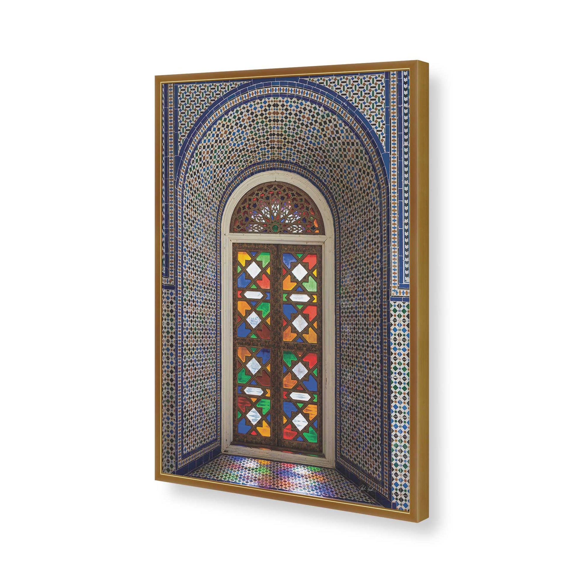[Color:Polished Gold], Picture of art in a Polished Gold frame of the corner