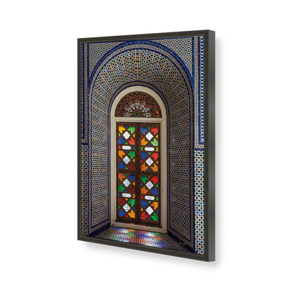 [Color:Satin Black], Picture of art in a Satin Black frame of the corner